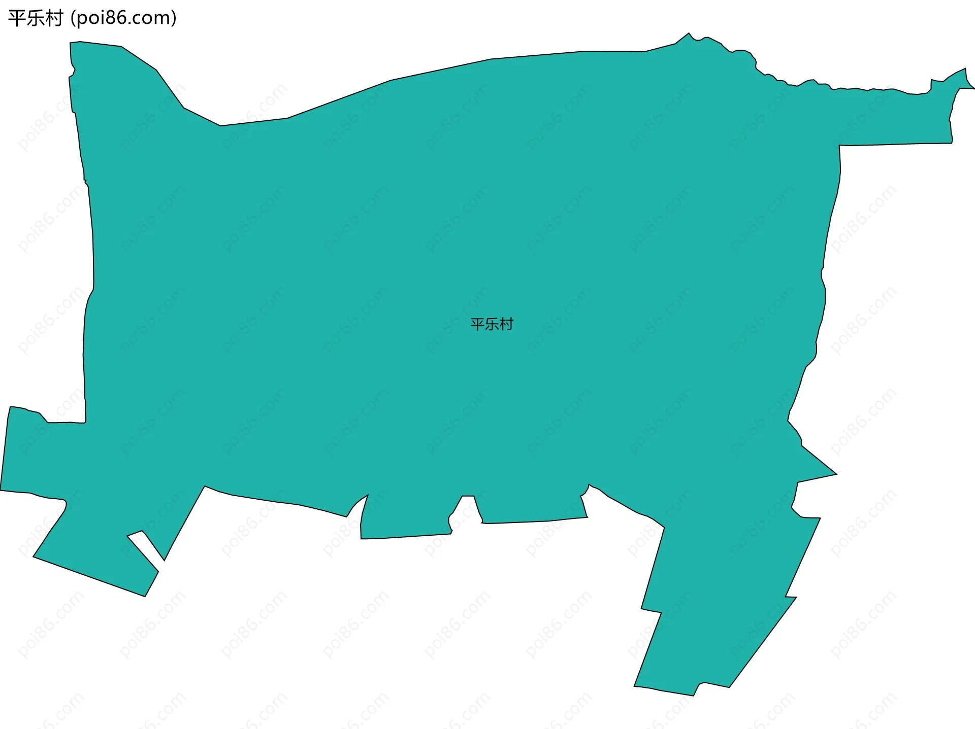 平乐村边界地图