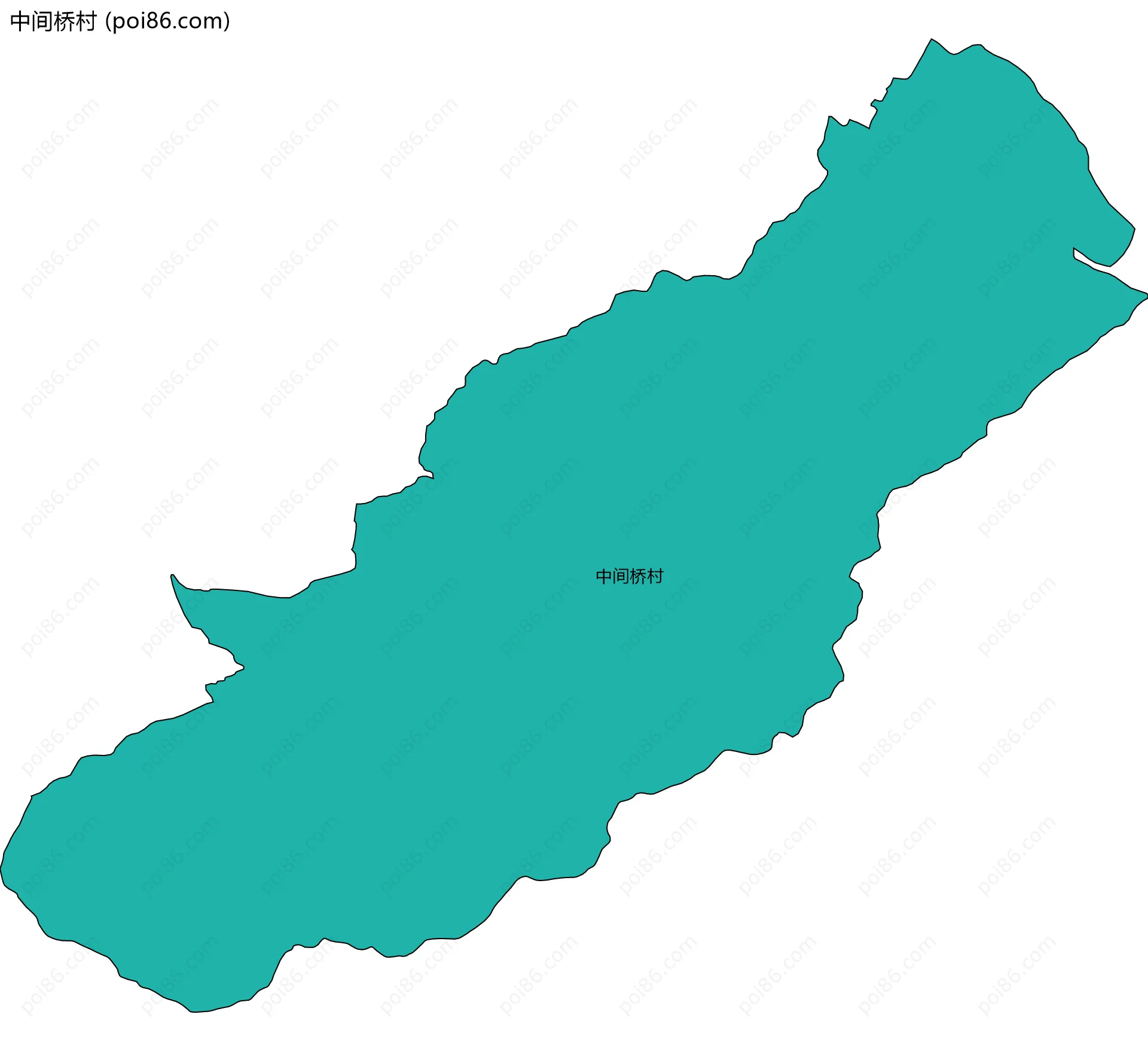 中间桥村边界地图