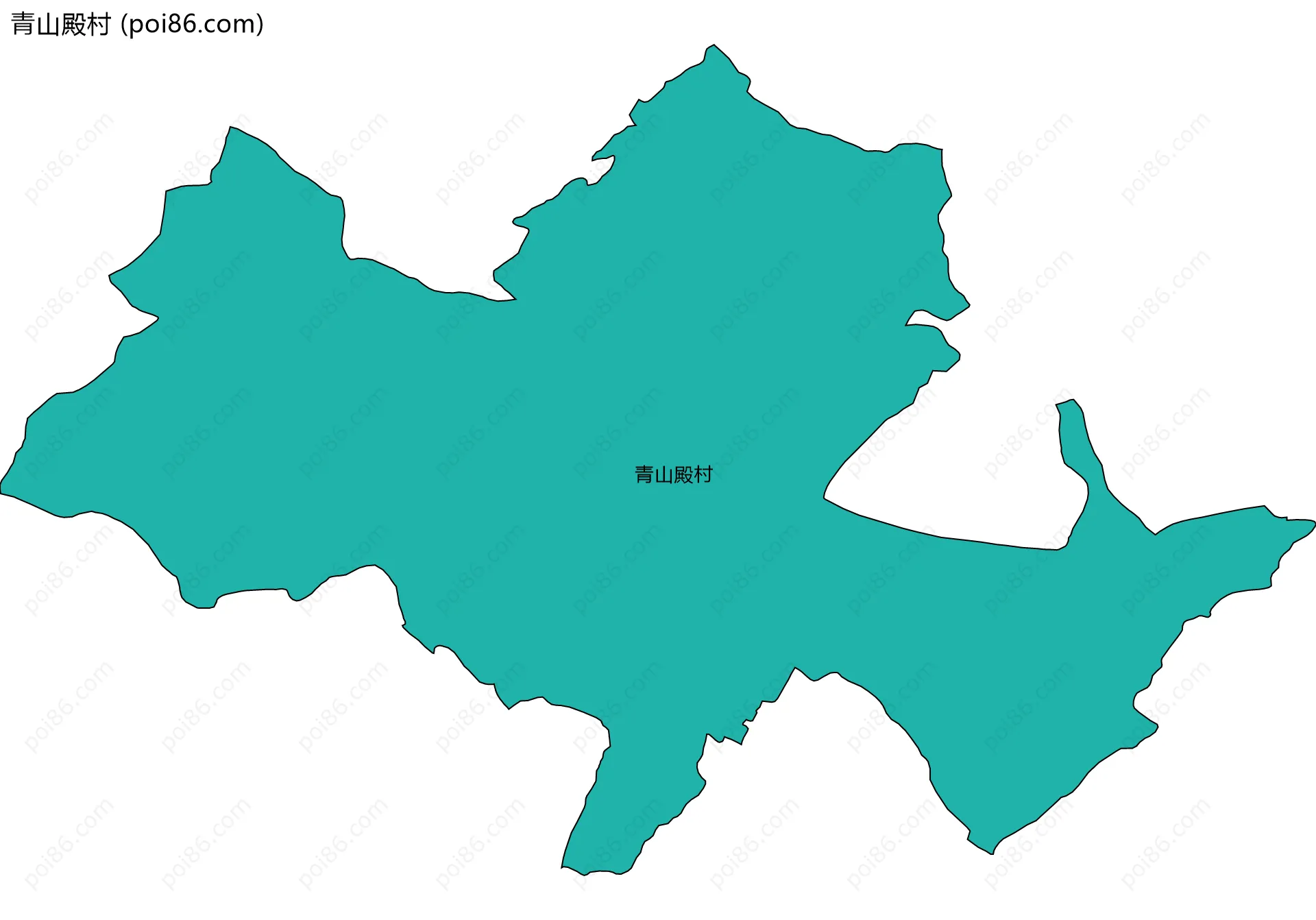 青山殿村边界地图