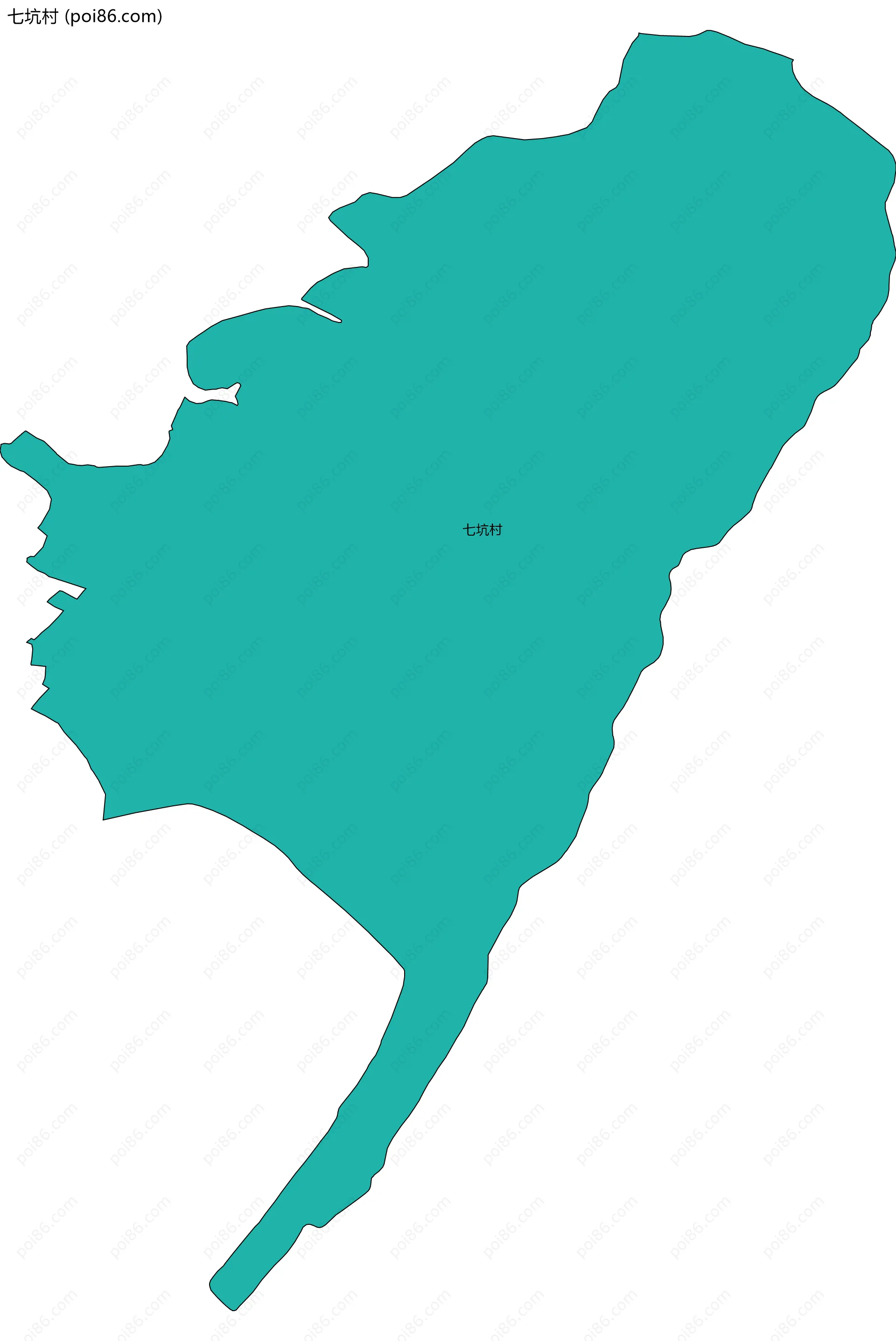 七坑村边界地图