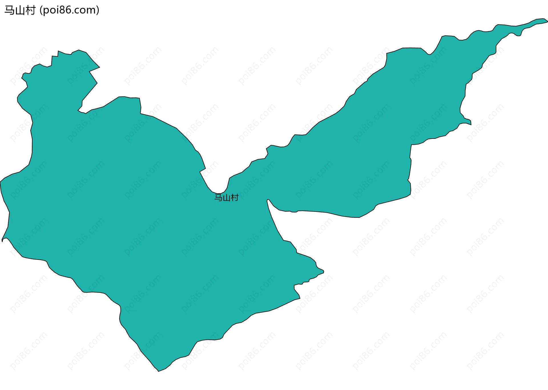 马山村边界地图