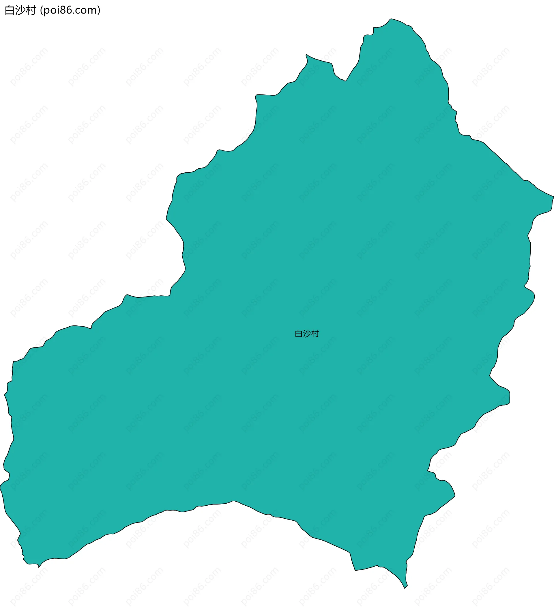 白沙村边界地图