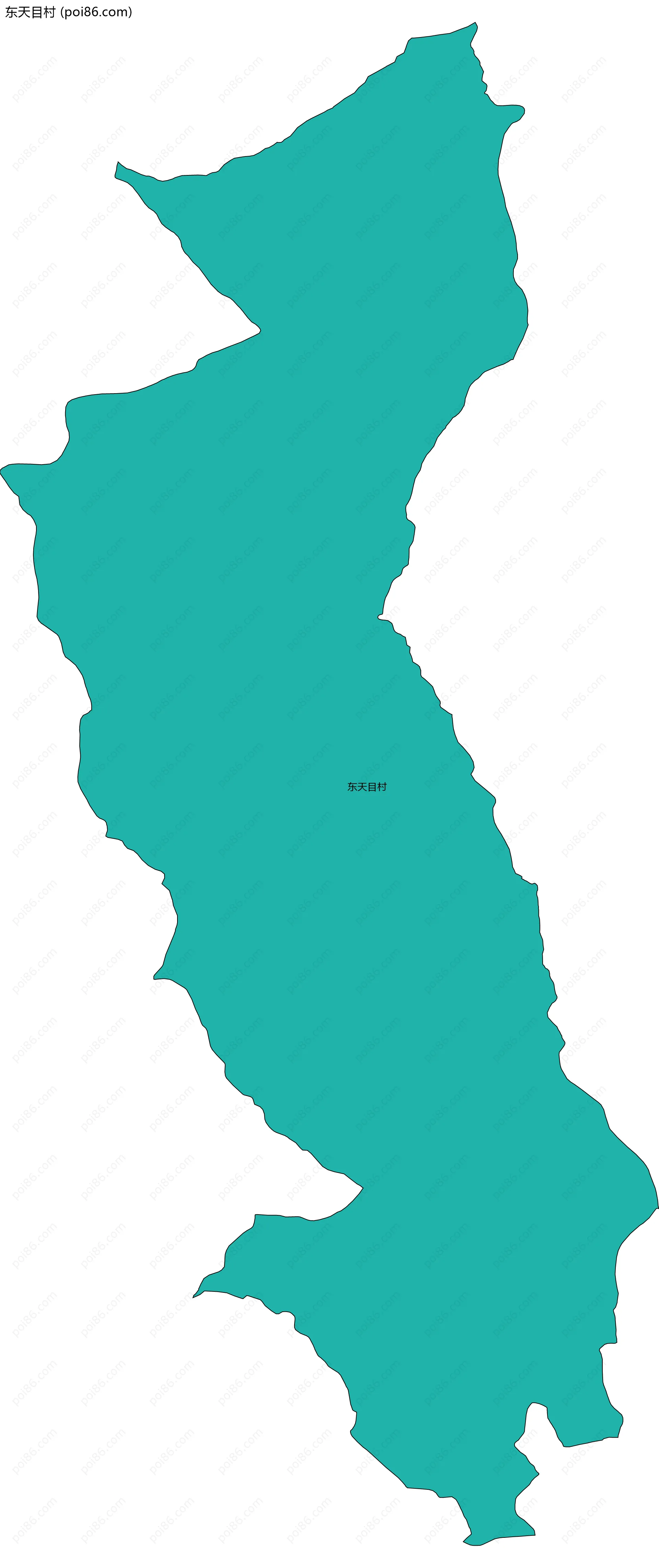 东天目村边界地图