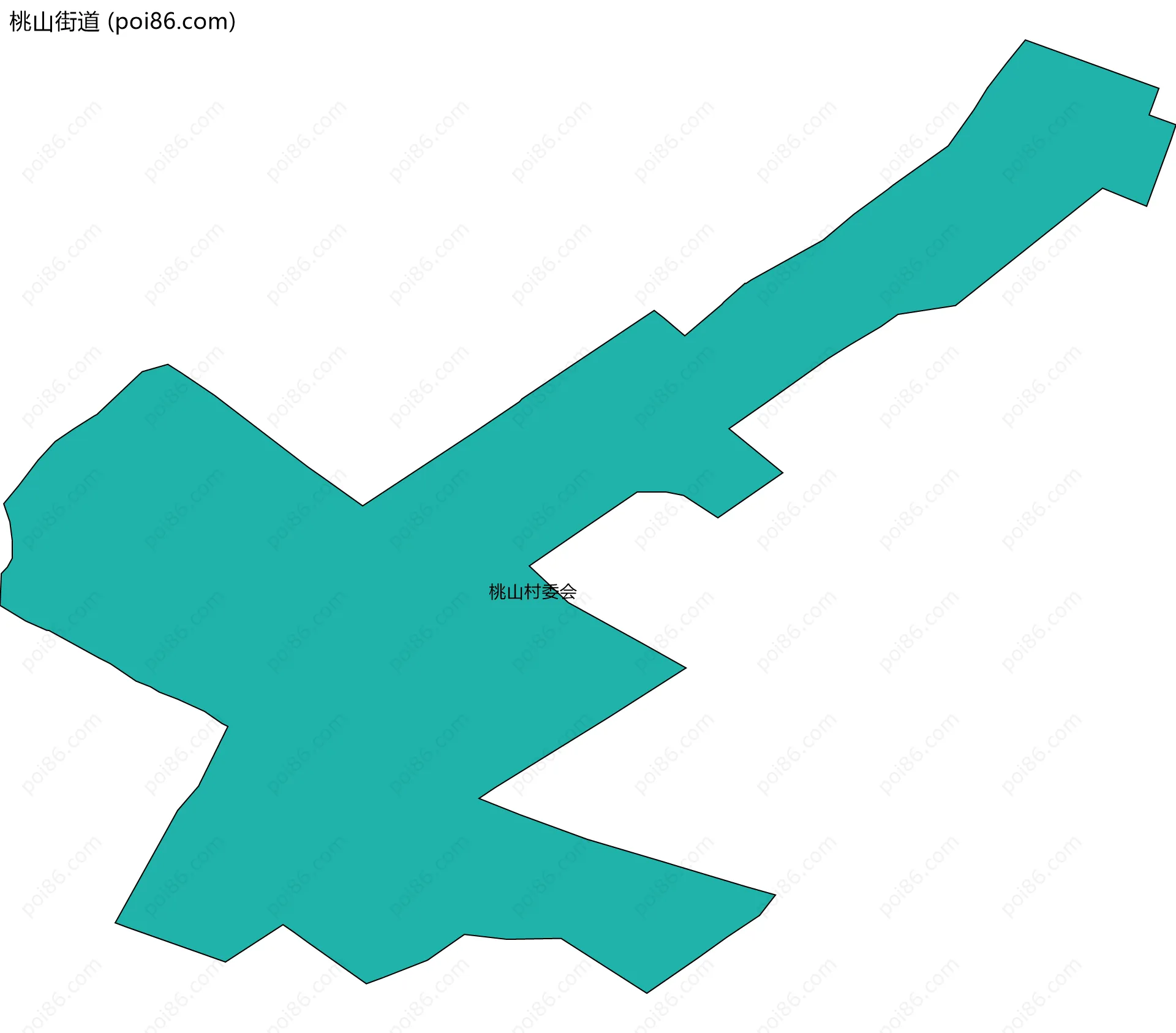 桃山街道边界地图(五级行政区划)