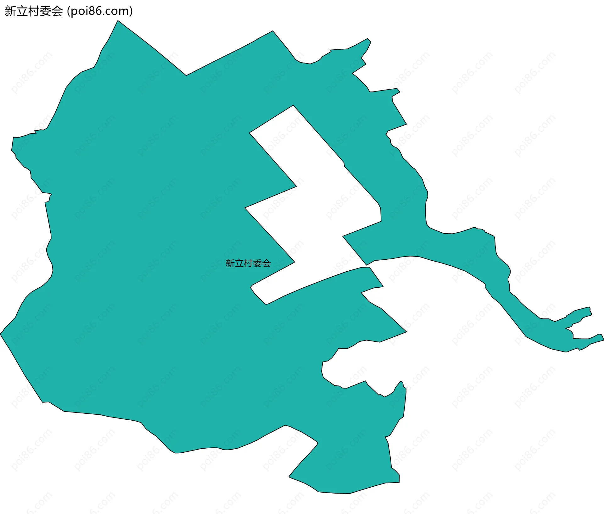 新立村委会边界地图