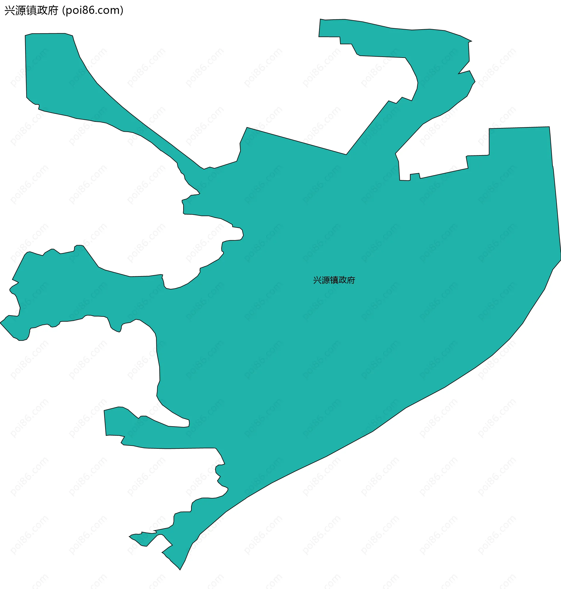 兴源镇政府边界地图
