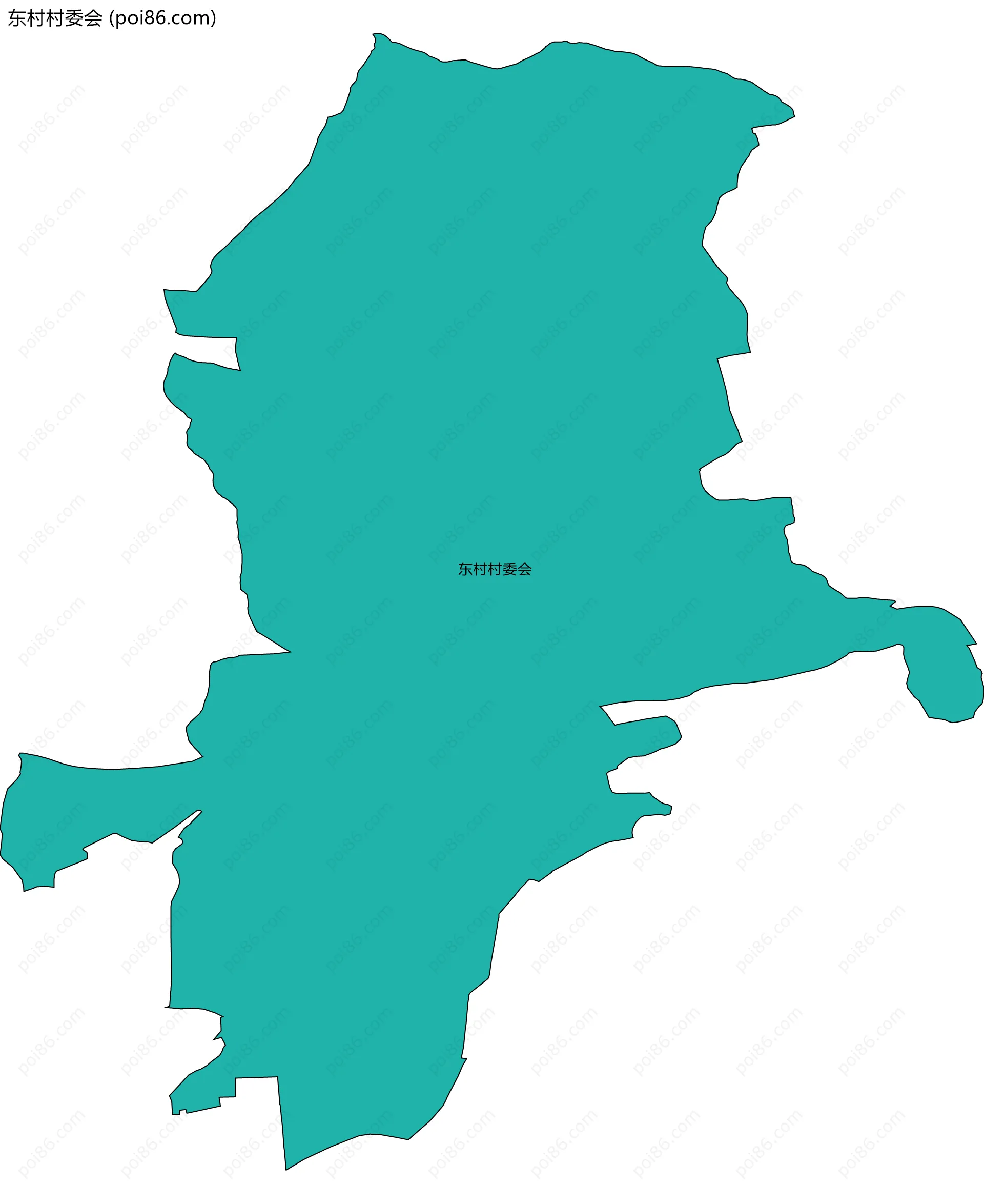 东村村委会边界地图