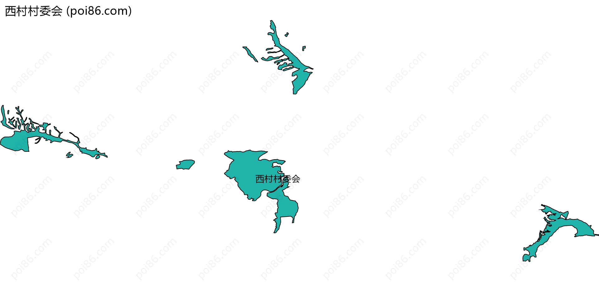 西村村委会边界地图