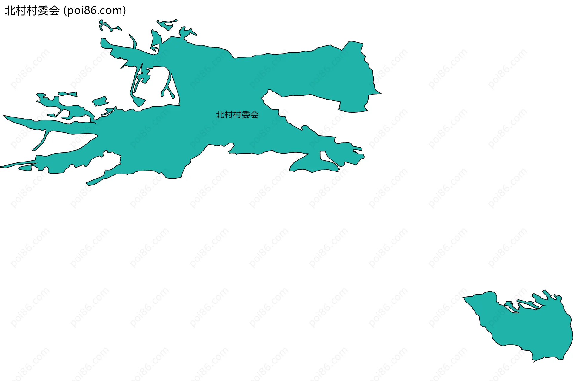 北村村委会边界地图