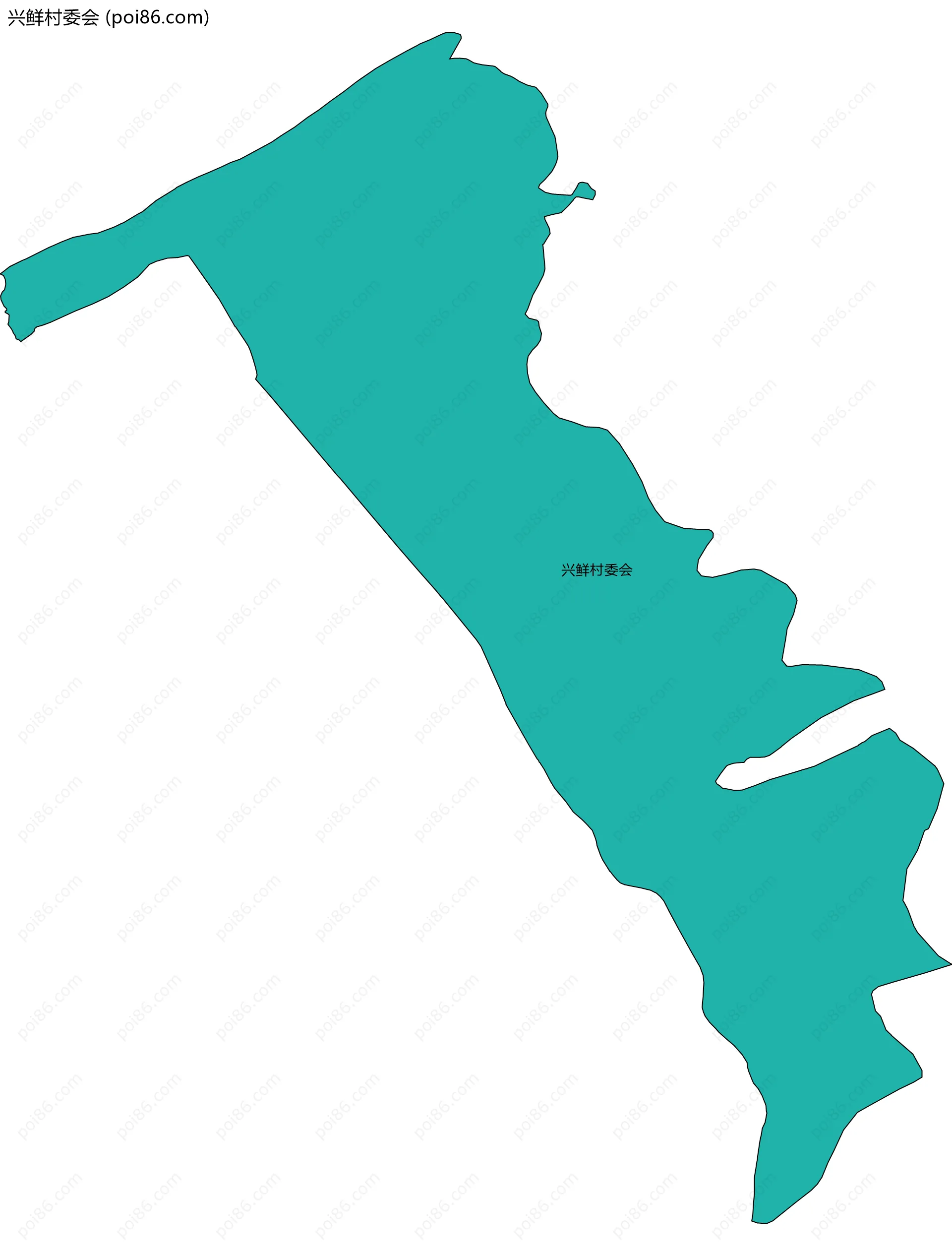 兴鲜村委会边界地图