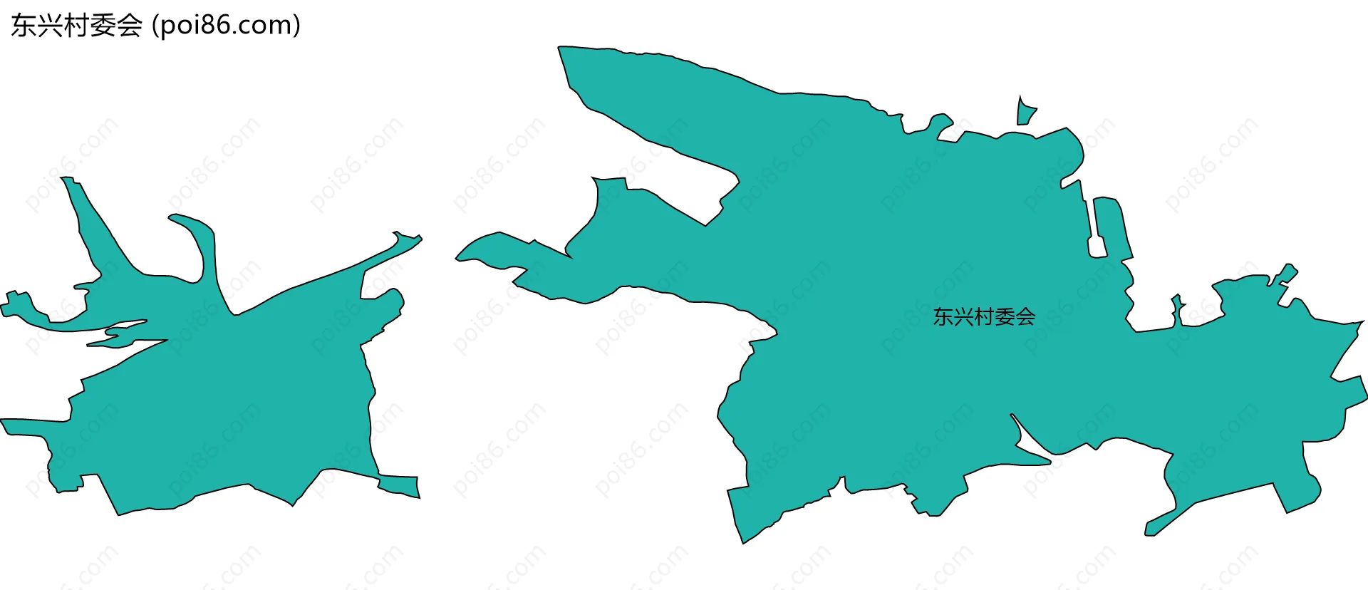 东兴村委会边界地图