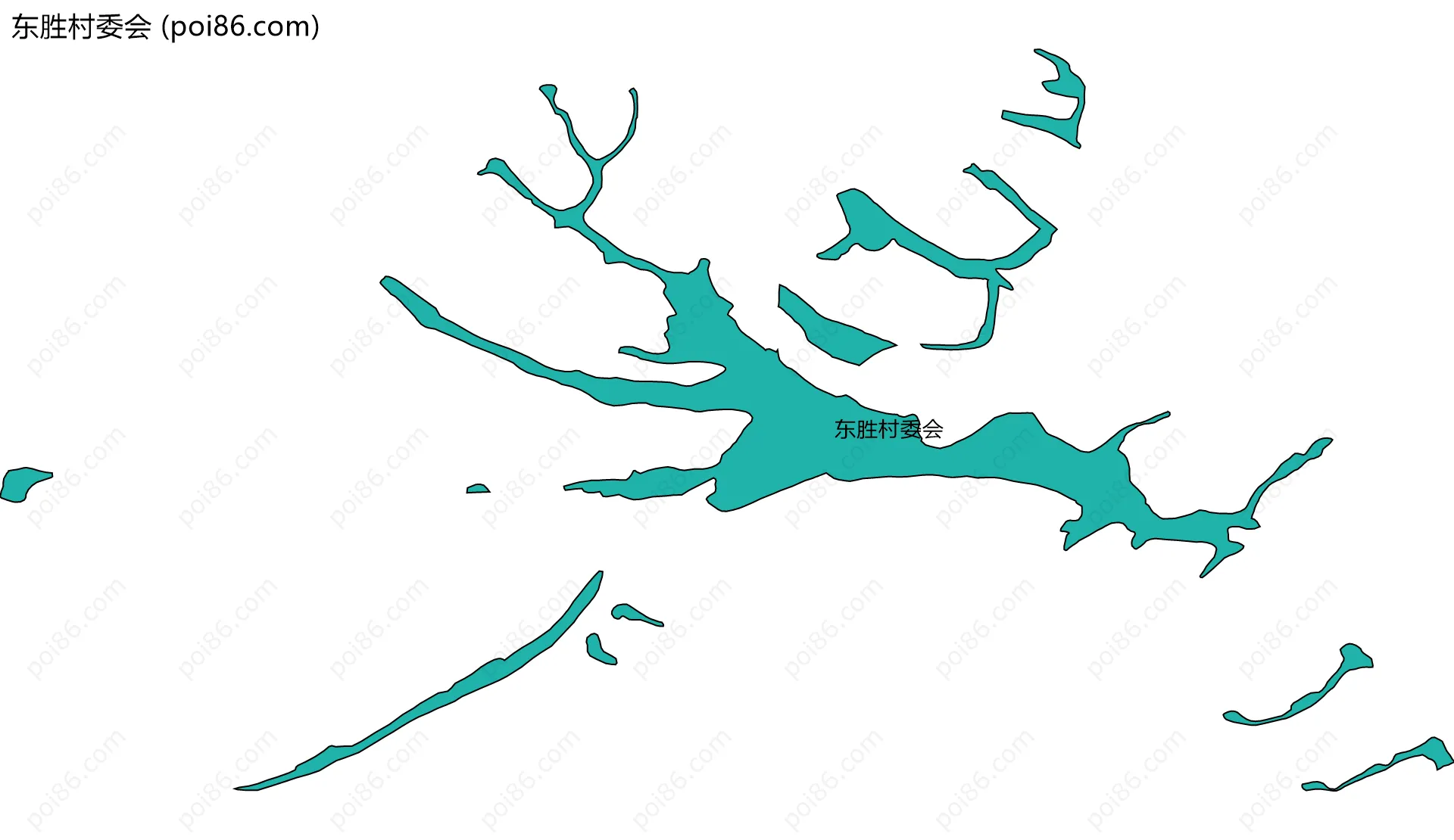 东胜村委会边界地图