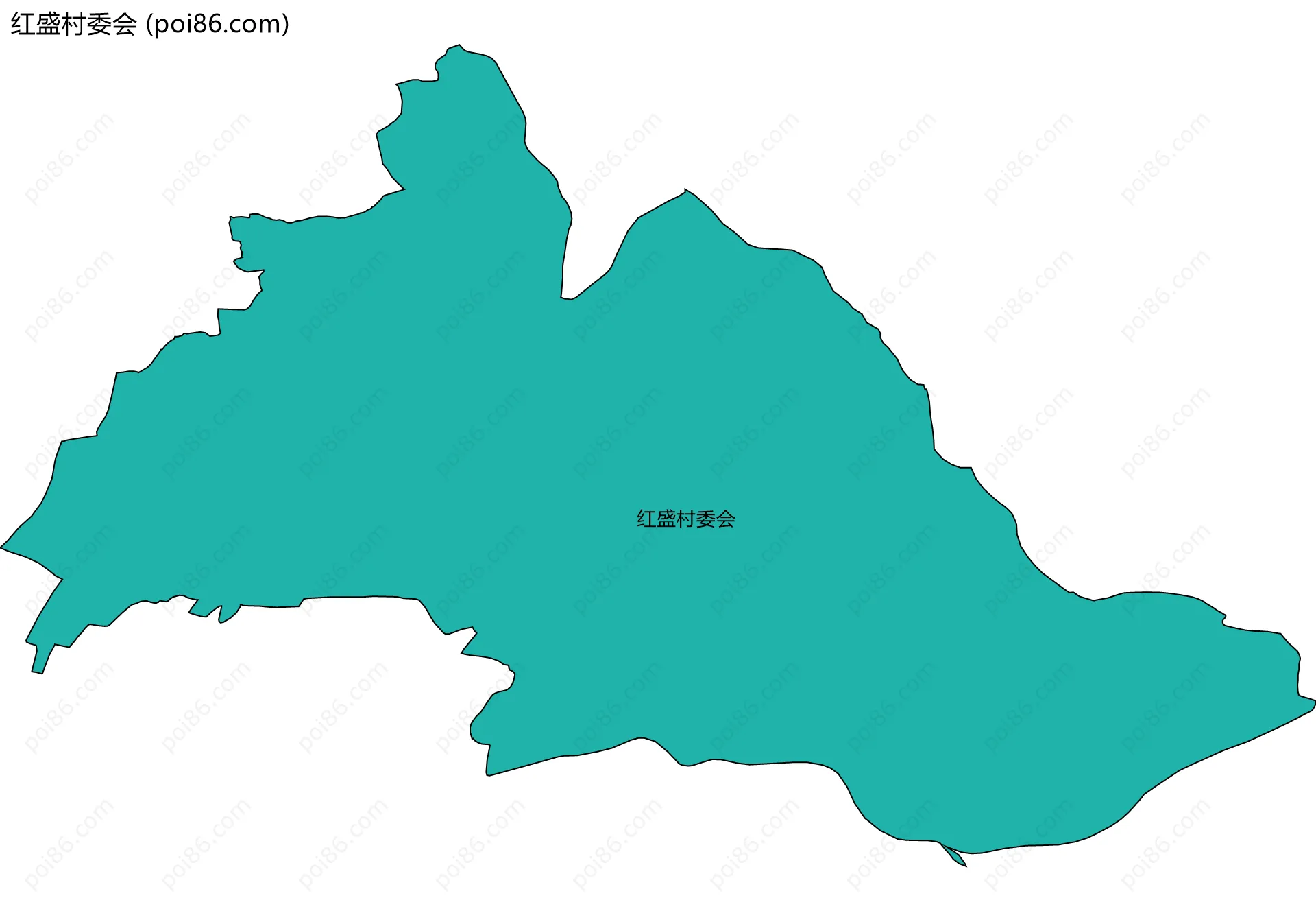 红盛村委会边界地图