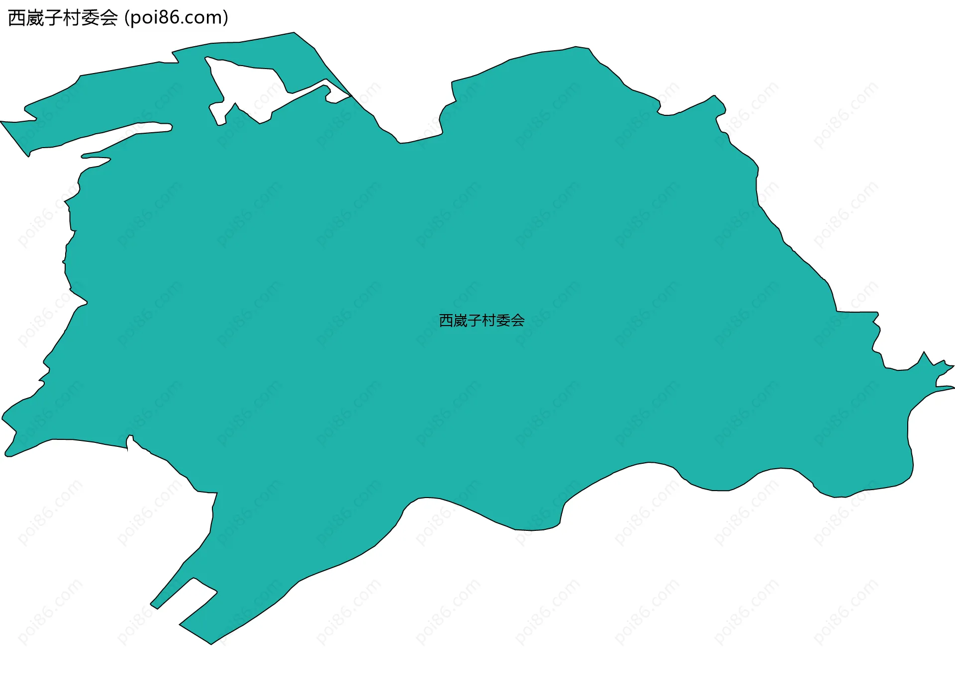 西崴子村委会边界地图
