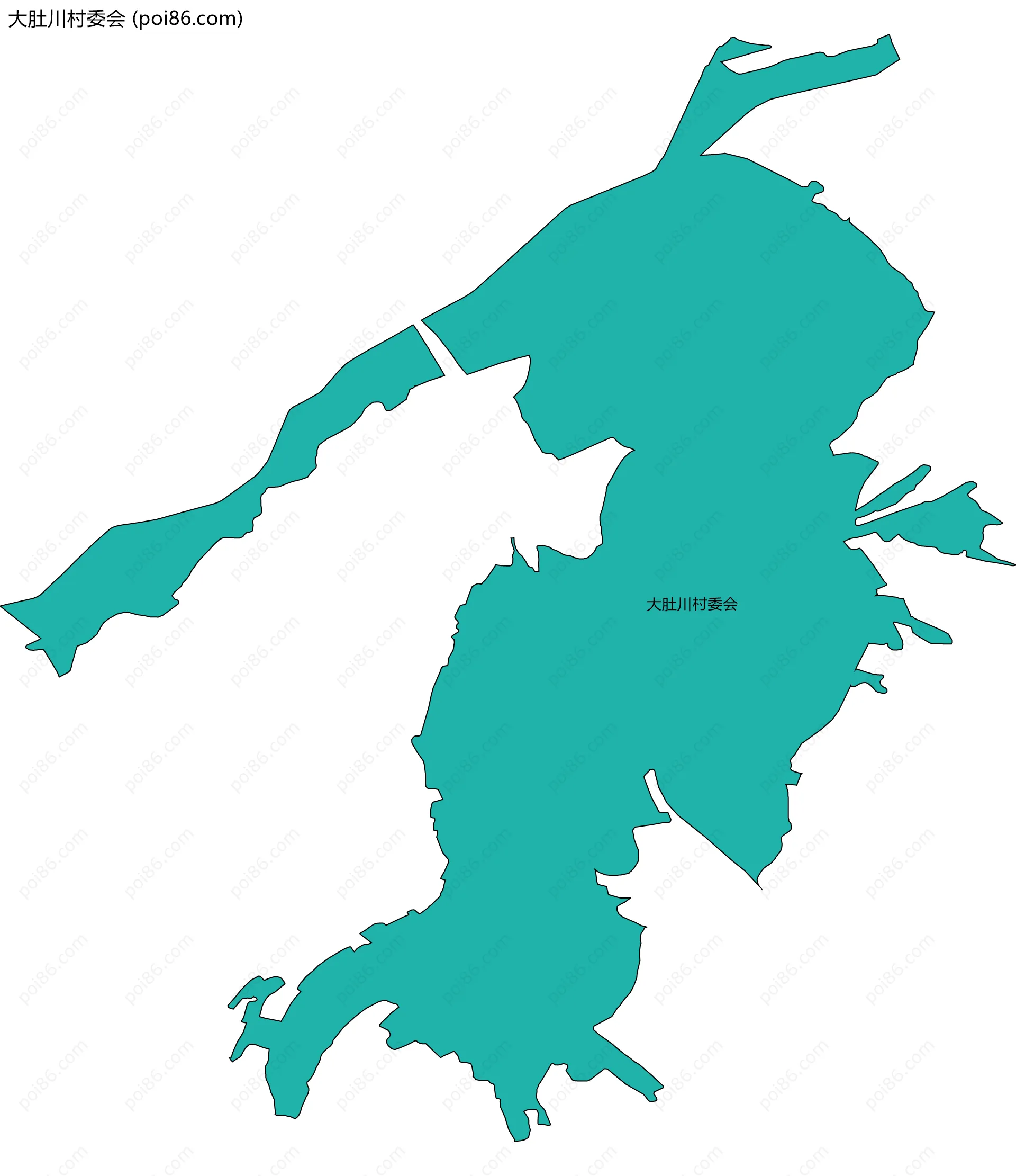 大肚川村委会边界地图