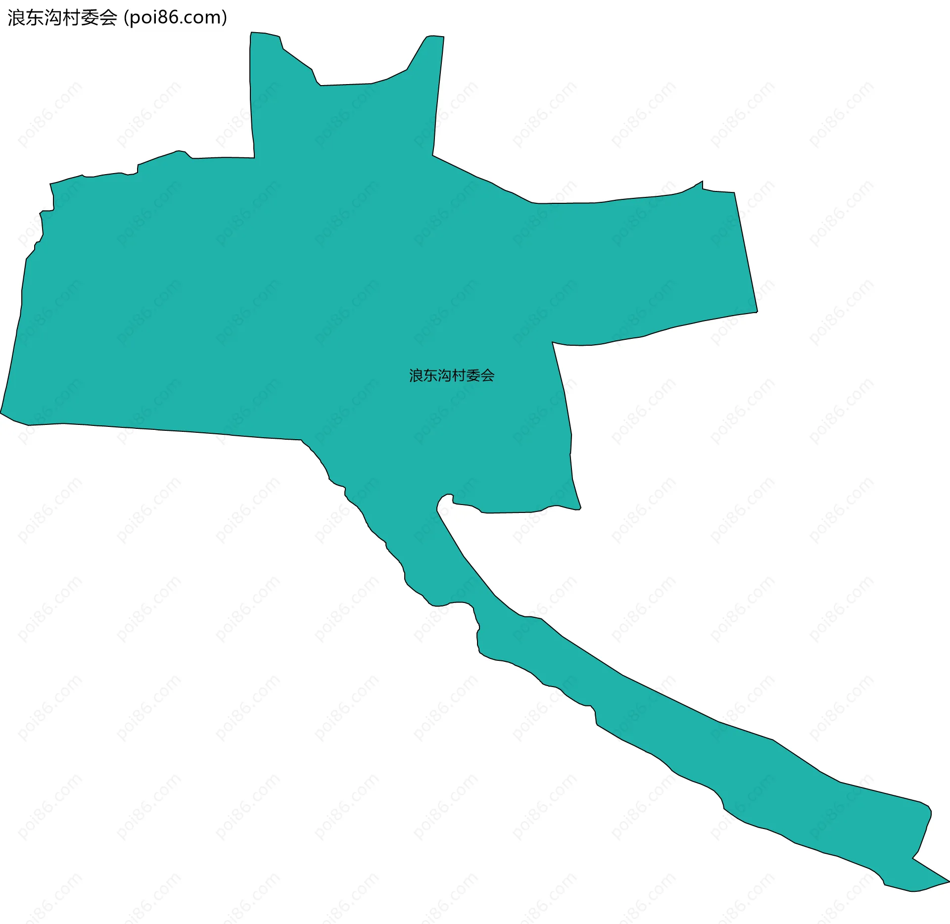 浪东沟村委会边界地图