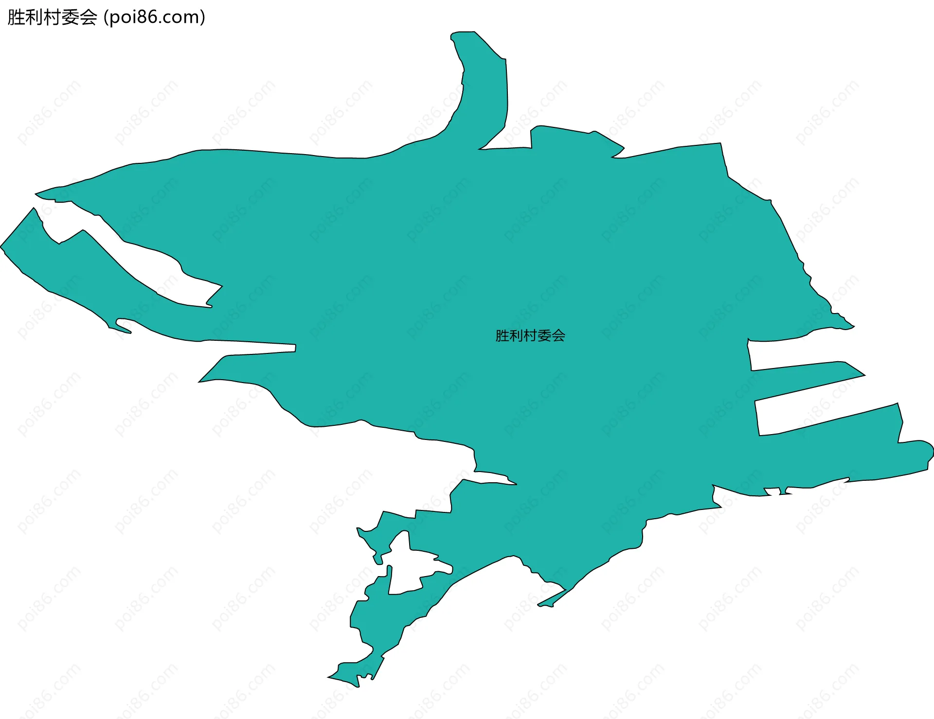 胜利村委会边界地图