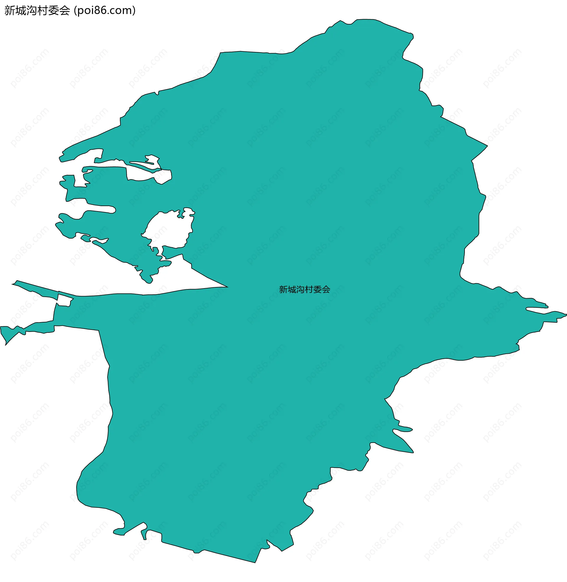 新城沟村委会边界地图