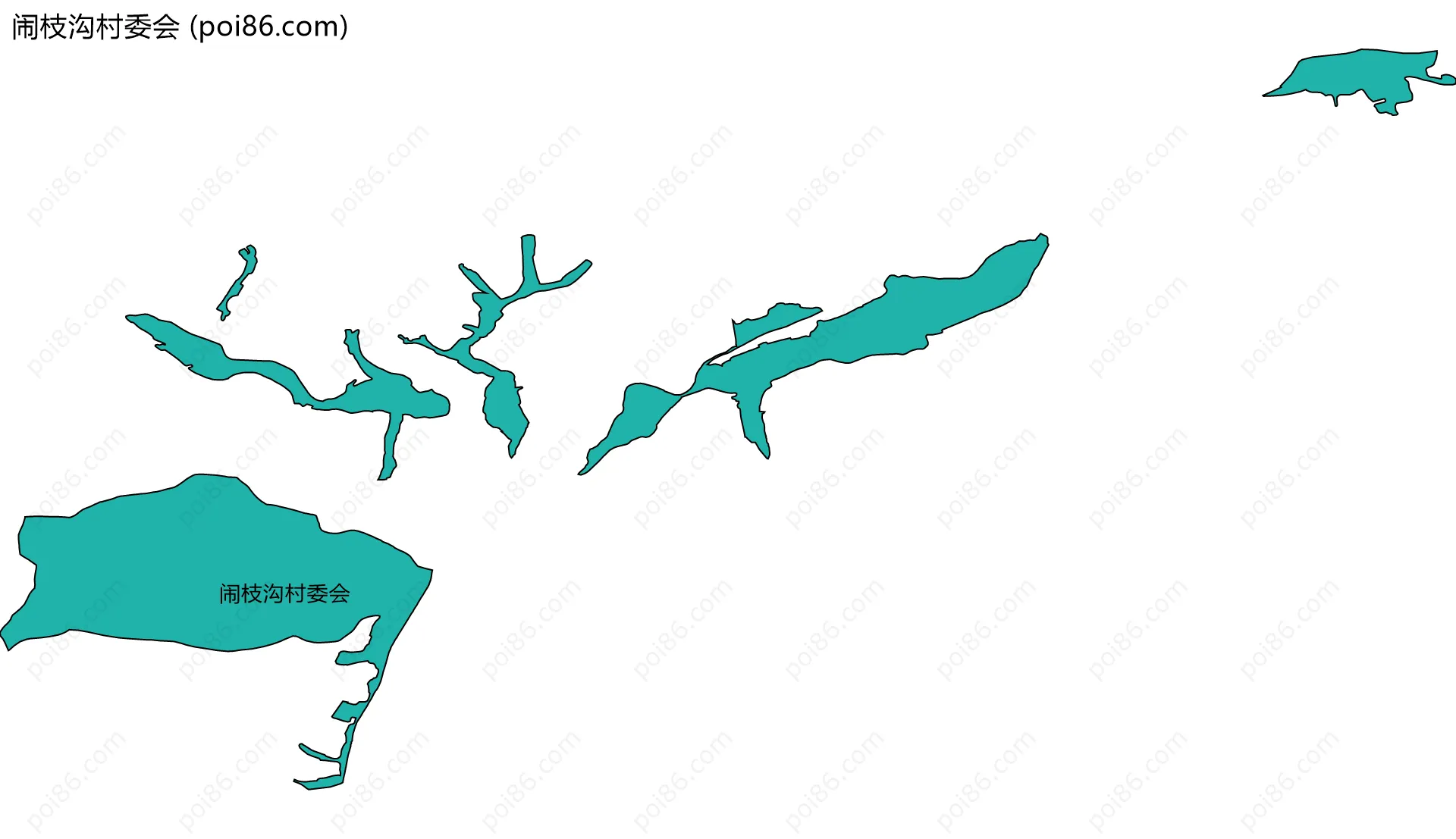 闹枝沟村委会边界地图