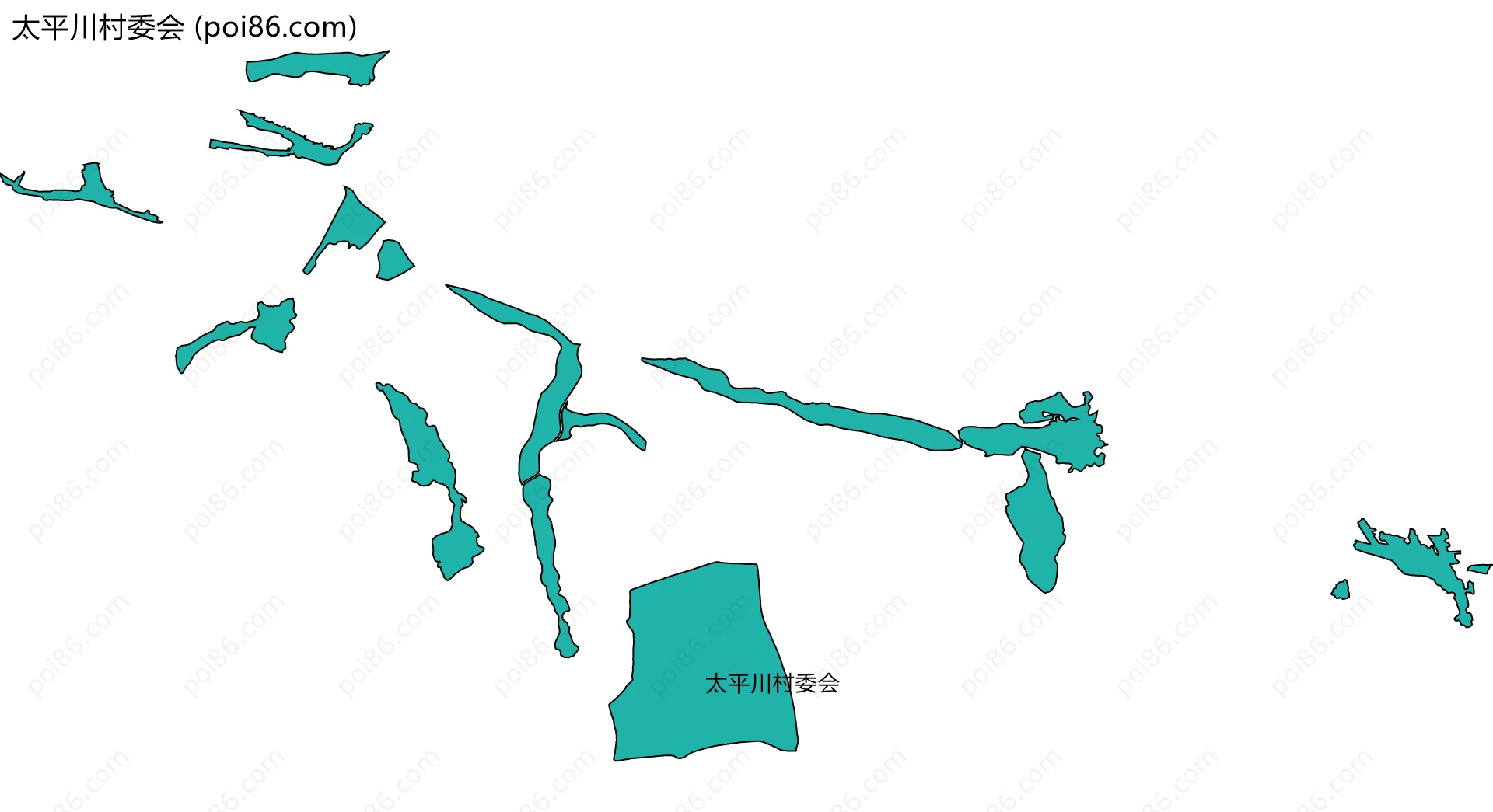太平川村委会边界地图