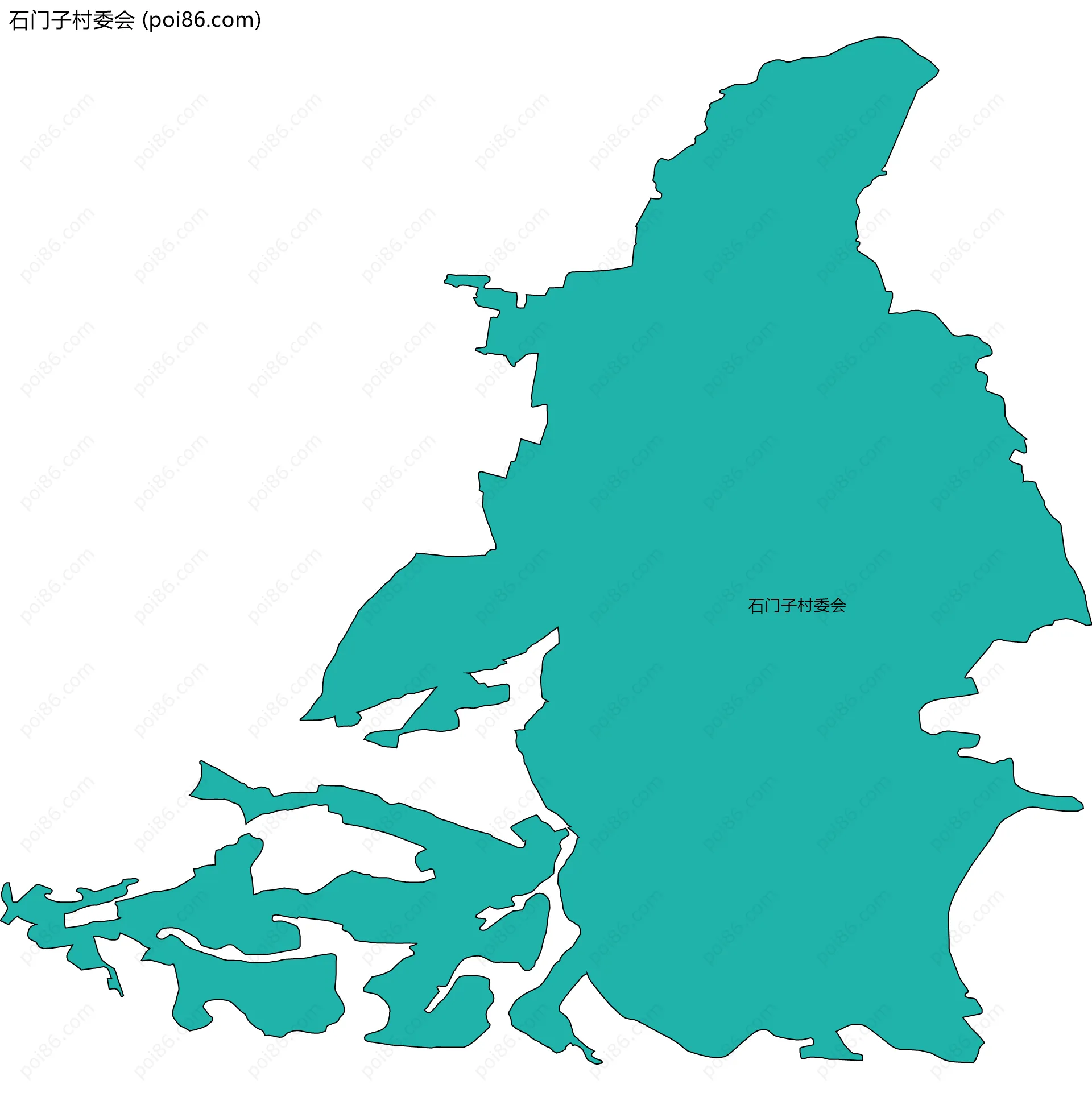 石门子村委会边界地图