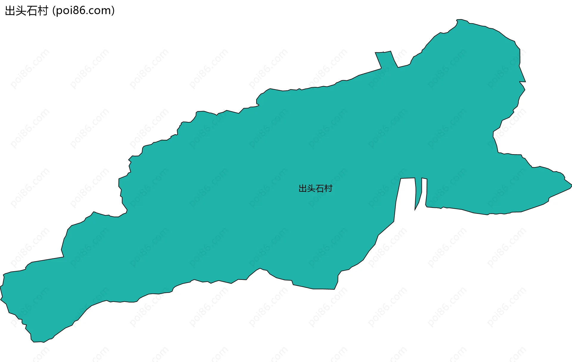 出头石村边界地图