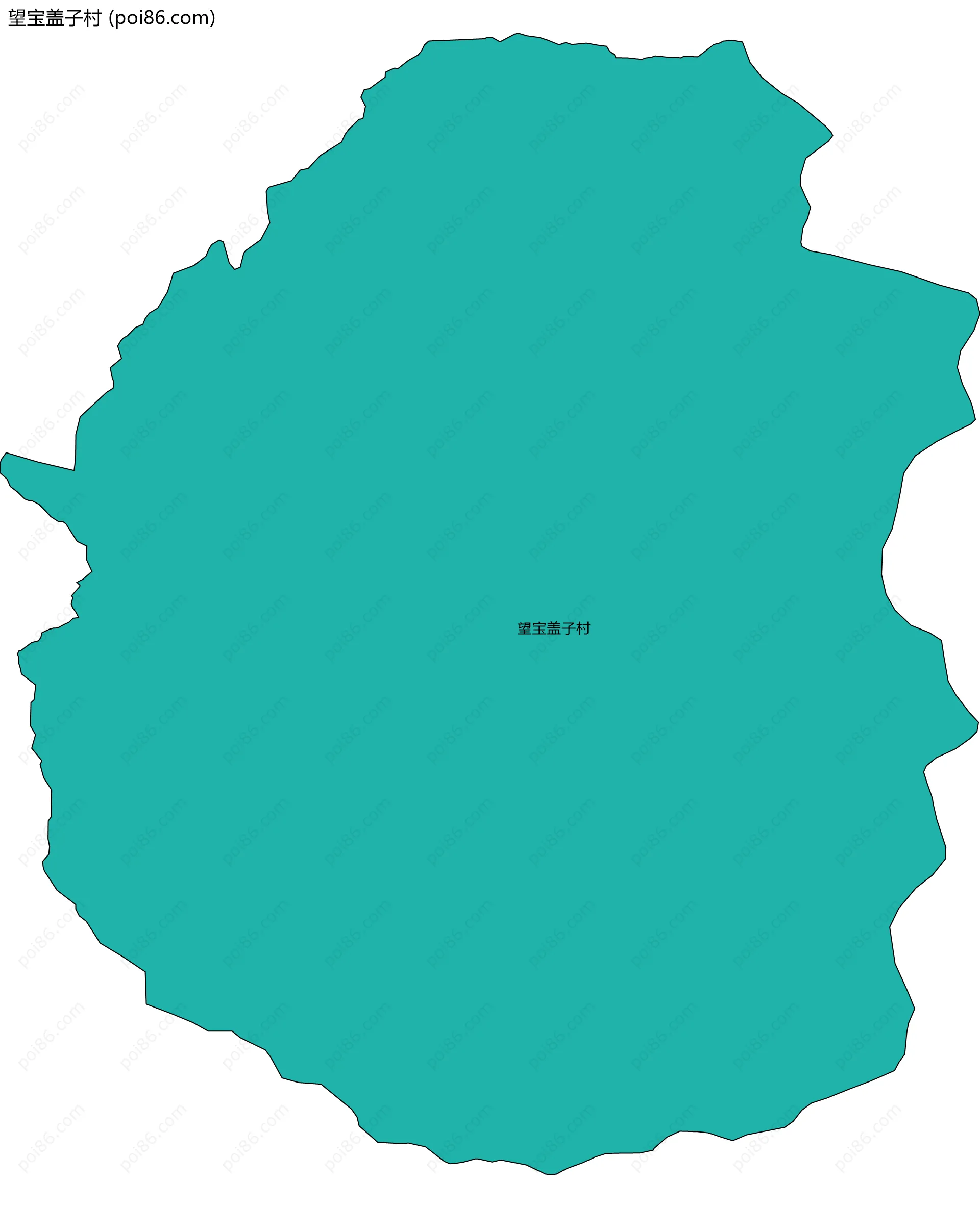 望宝盖子村边界地图