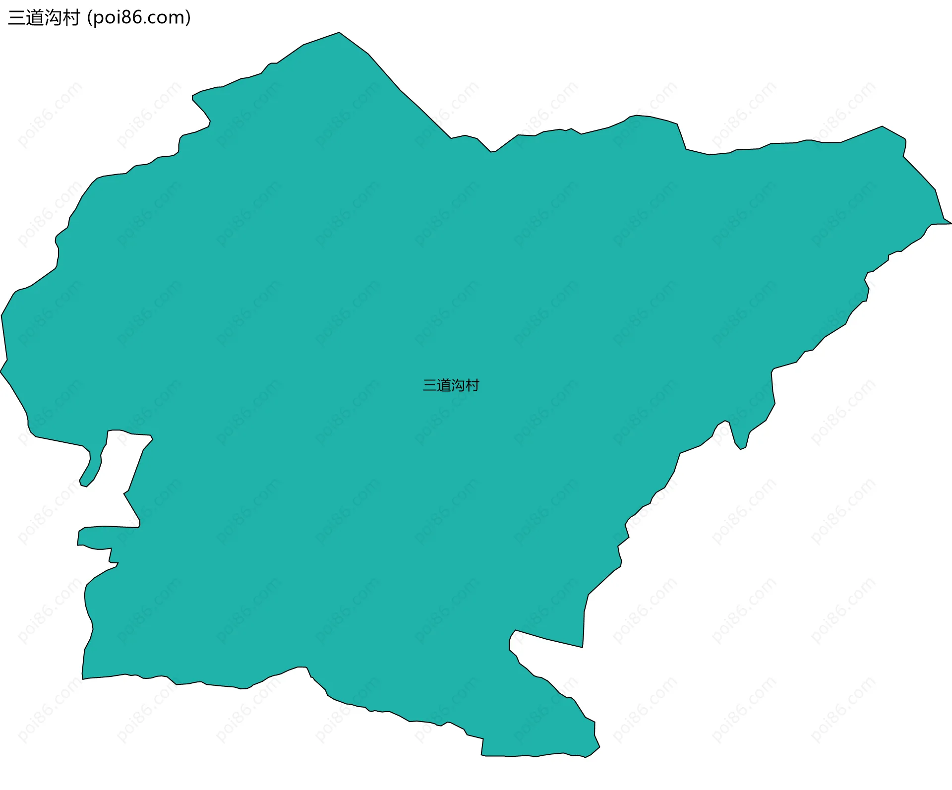 三道沟村边界地图