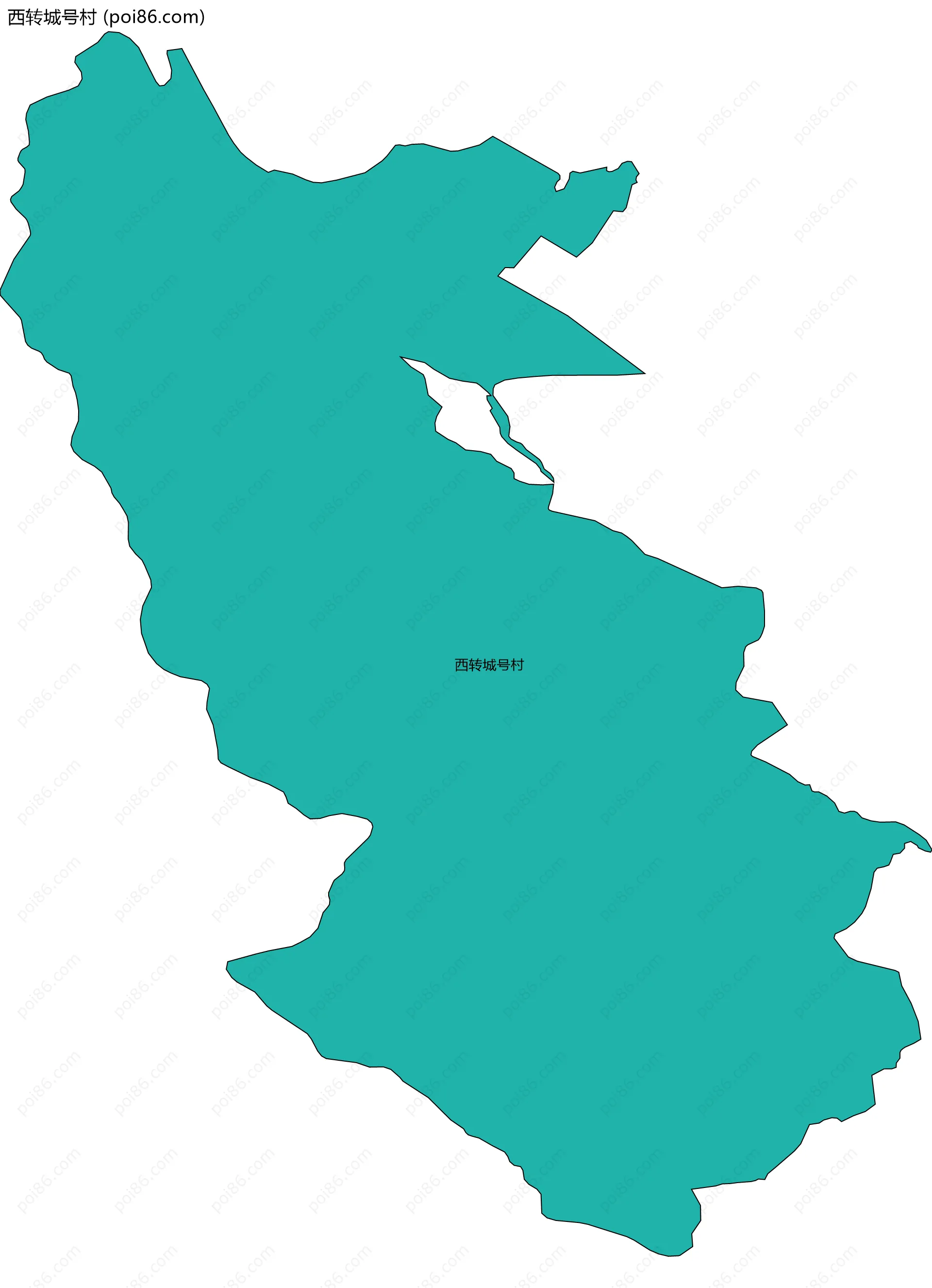 西转城号村边界地图