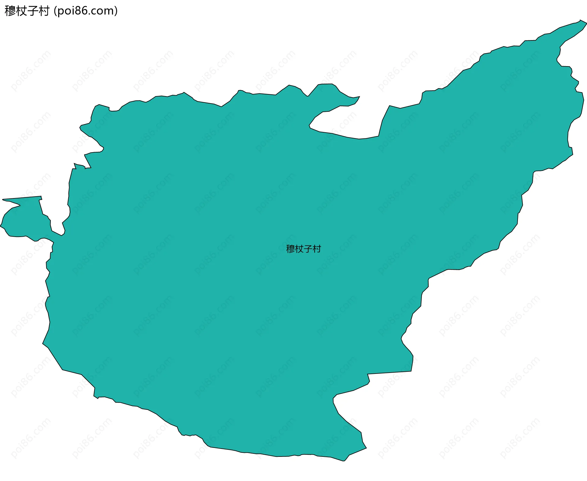 穆杖子村边界地图