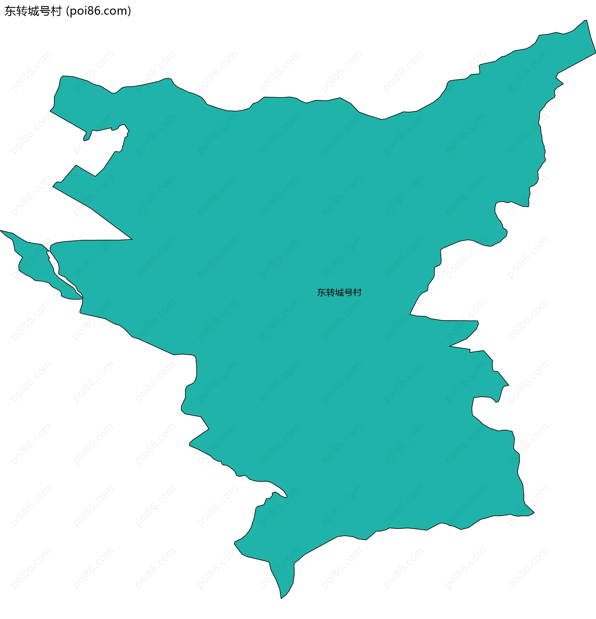 东转城号村边界地图