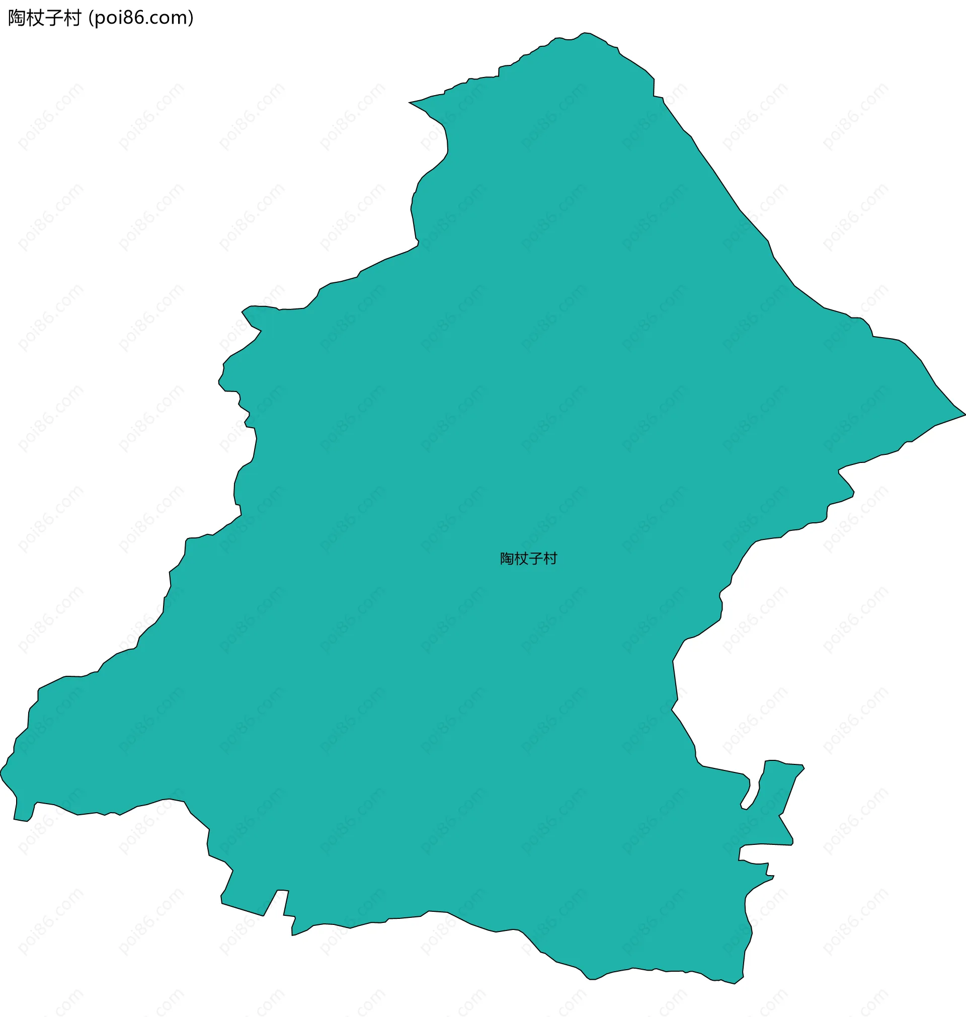 陶杖子村边界地图