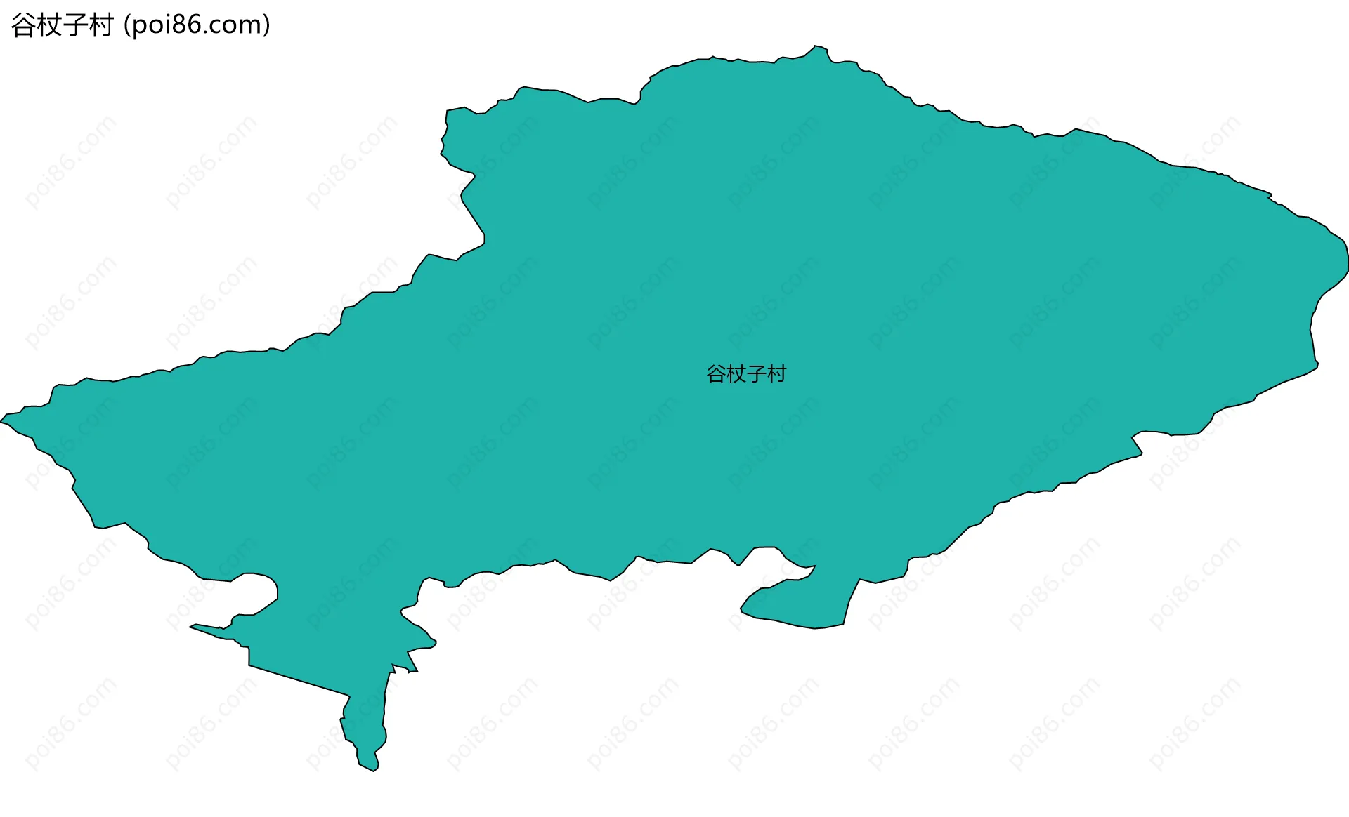 谷杖子村边界地图