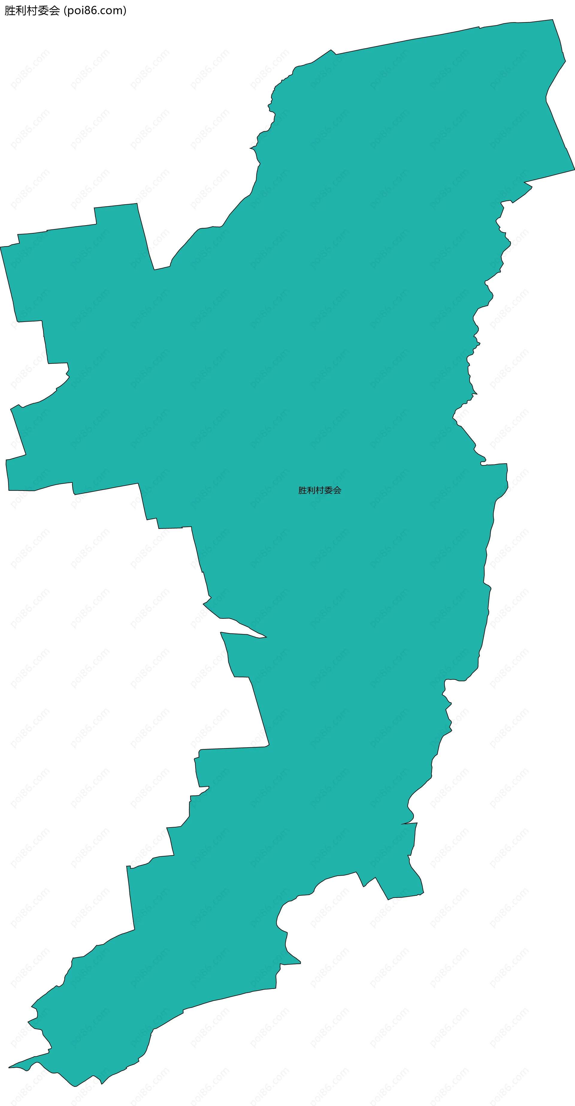胜利村委会边界地图