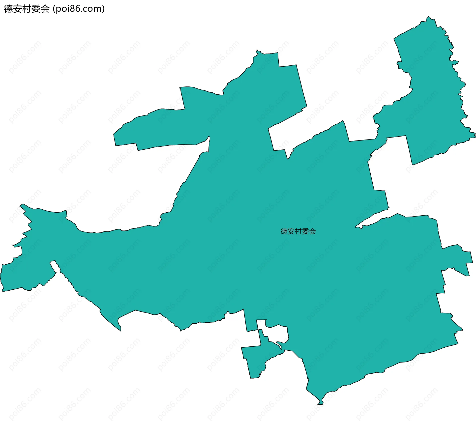 德安村委会边界地图