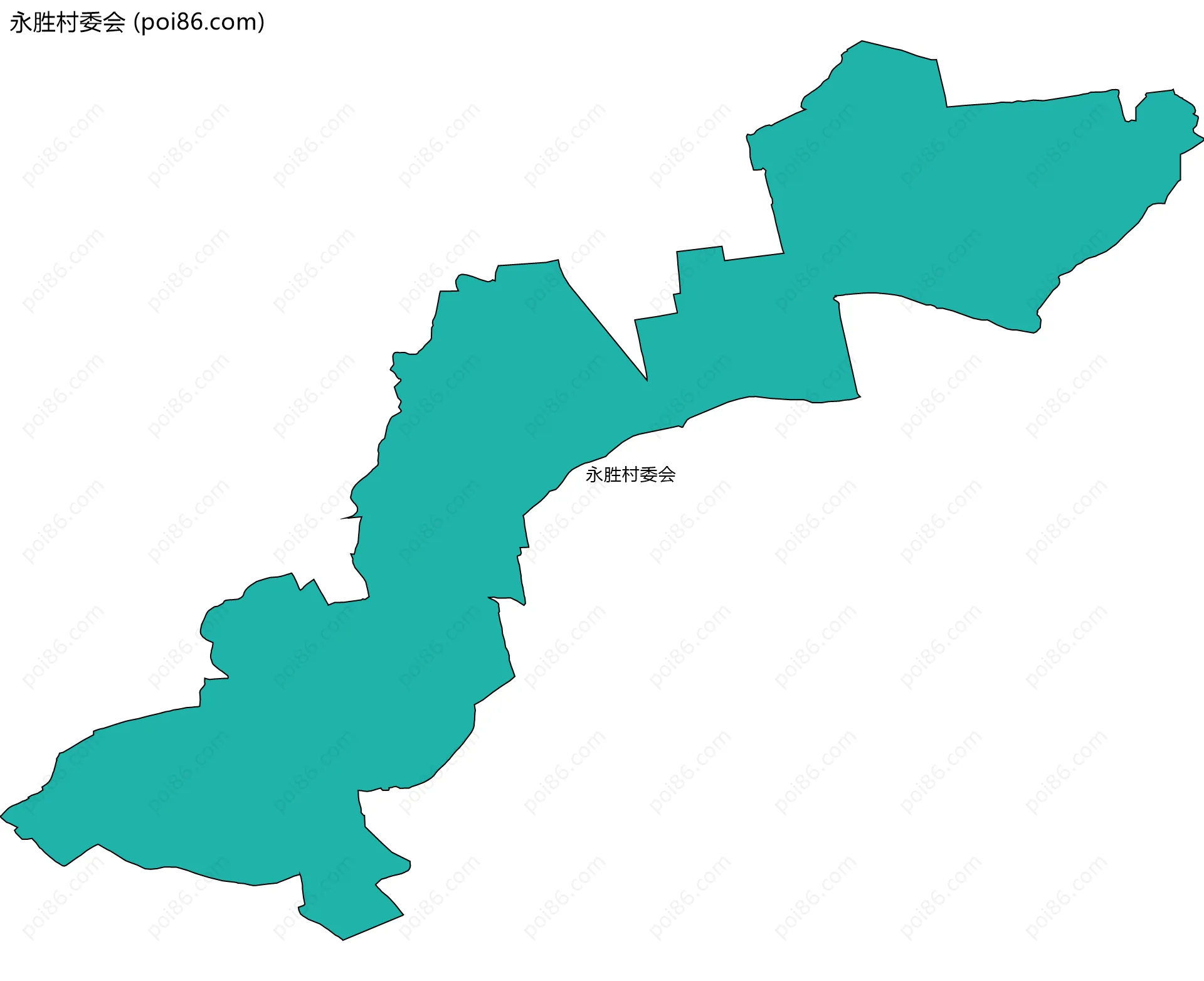 永胜村委会边界地图