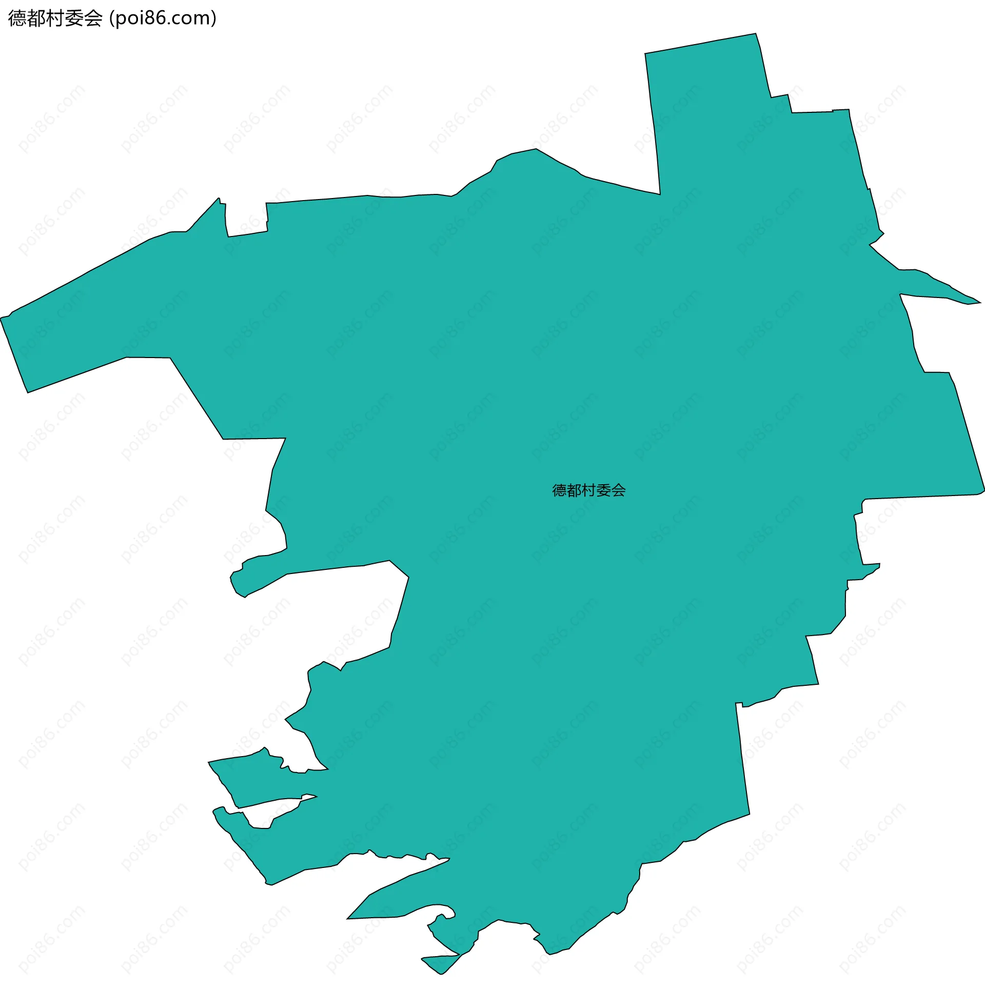 德都村委会边界地图