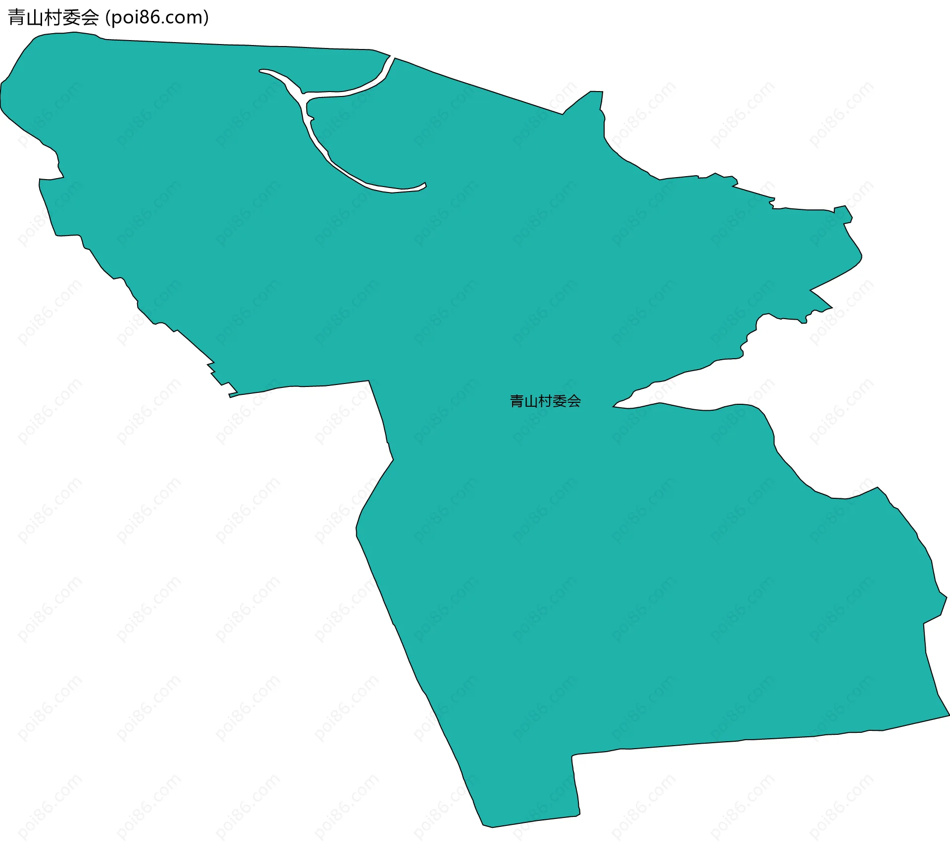青山村委会边界地图