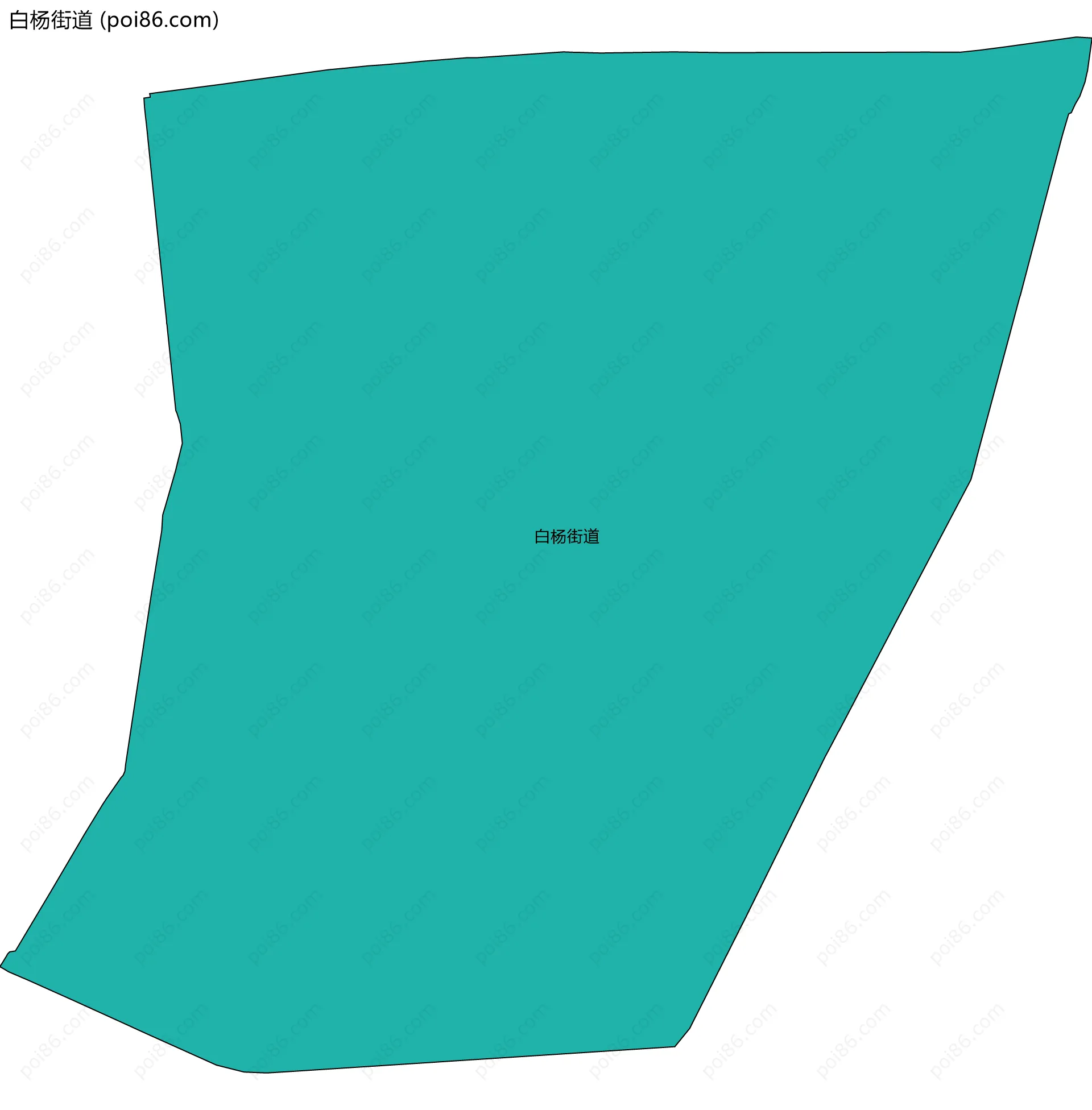 白杨街道边界地图