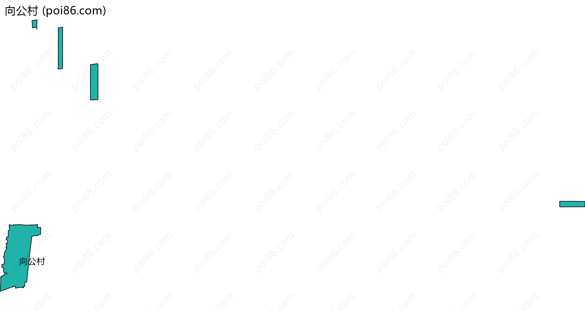 向公村边界地图