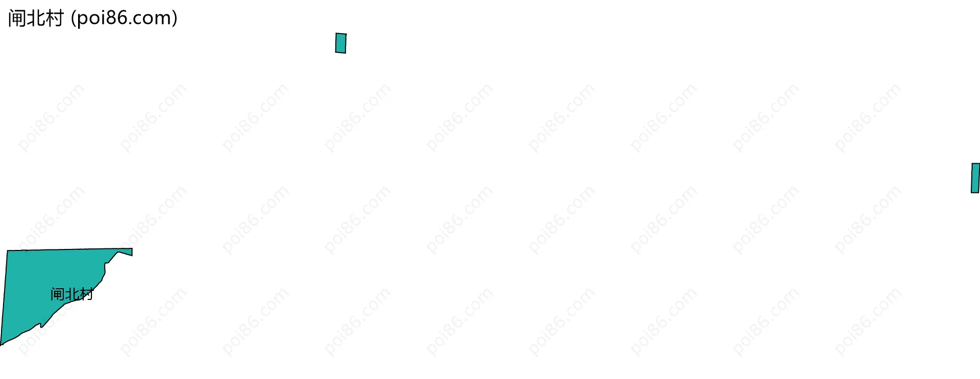 闸北村边界地图