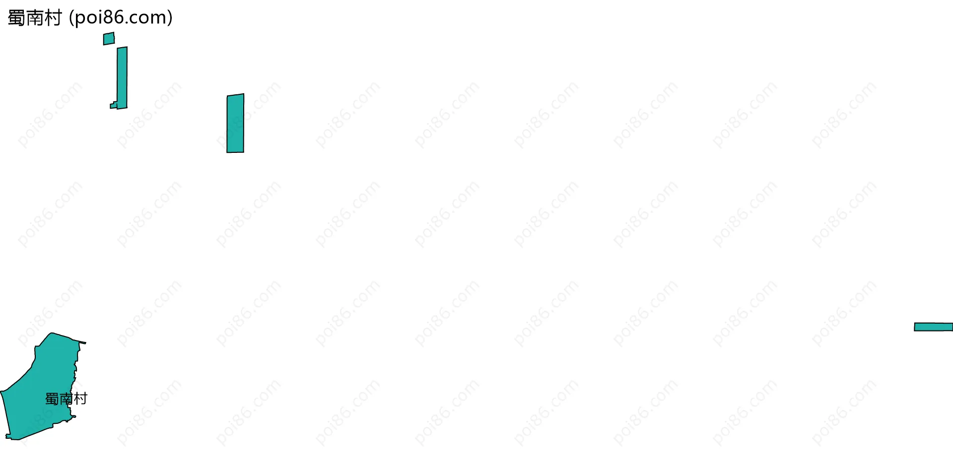 蜀南村边界地图