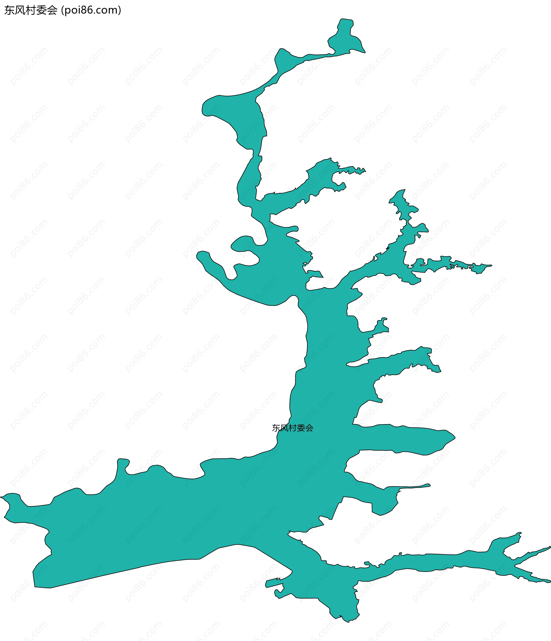 东风村委会边界地图