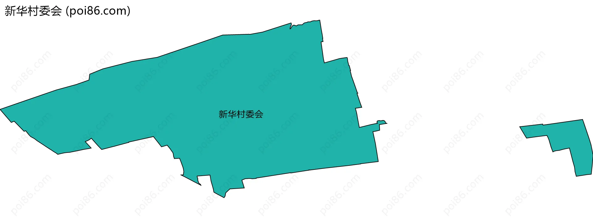 新华村委会边界地图