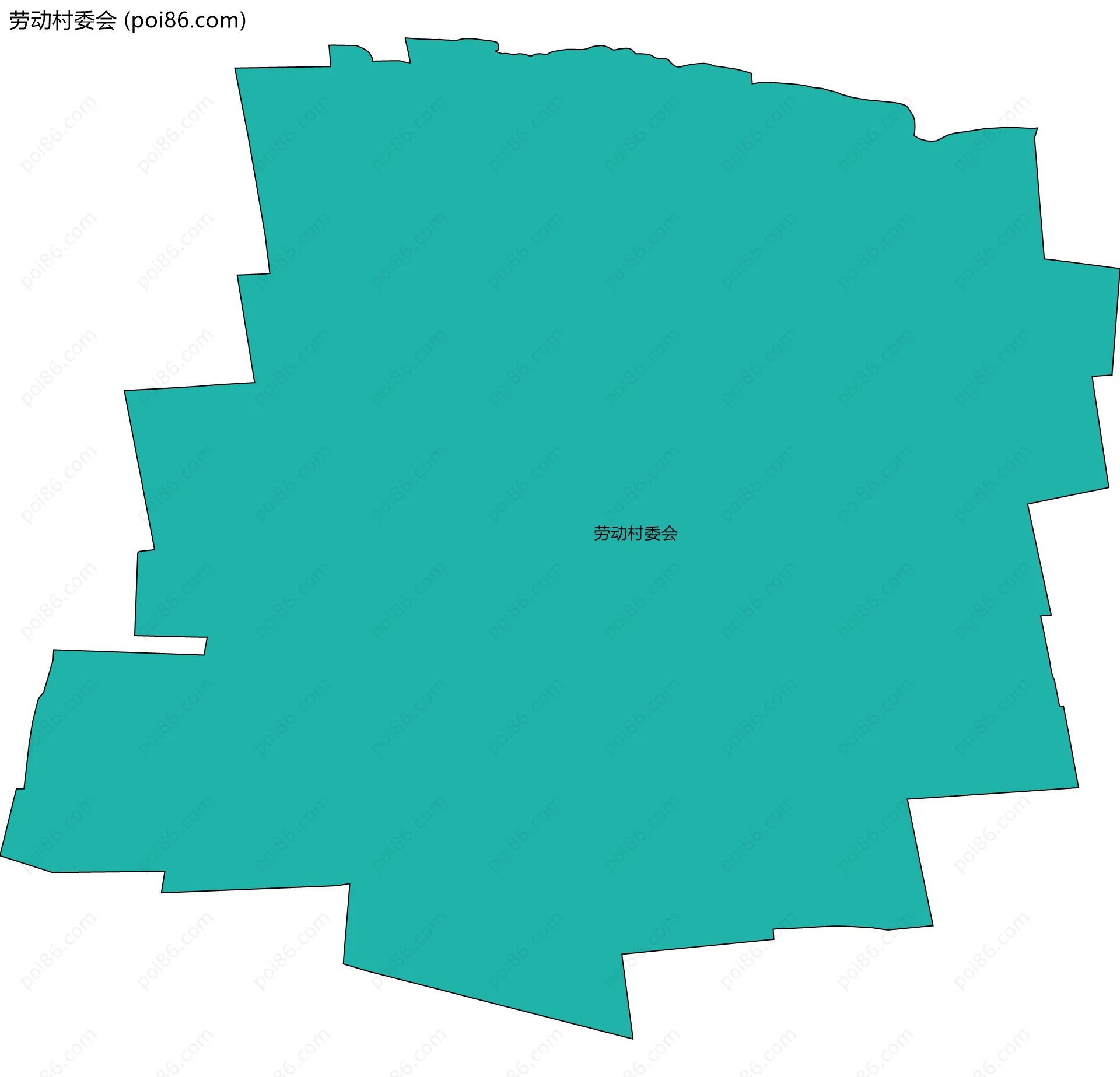 劳动村委会边界地图