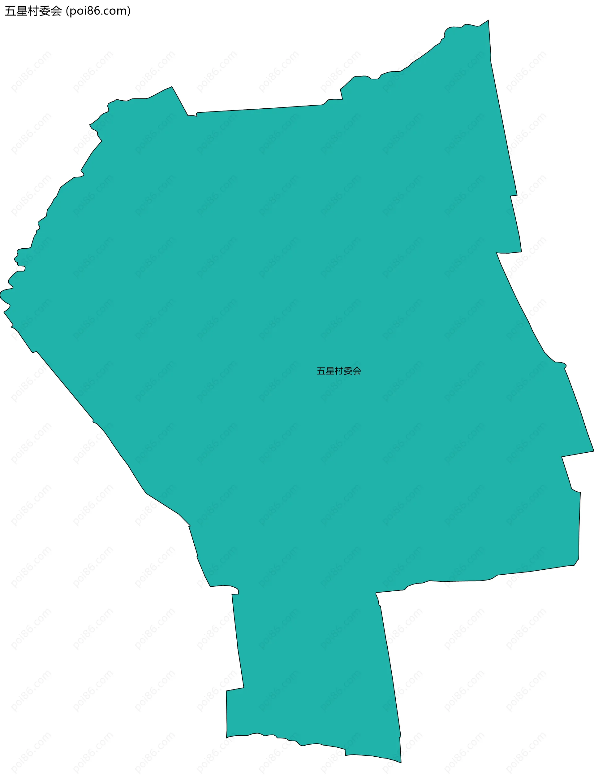 五星村委会边界地图