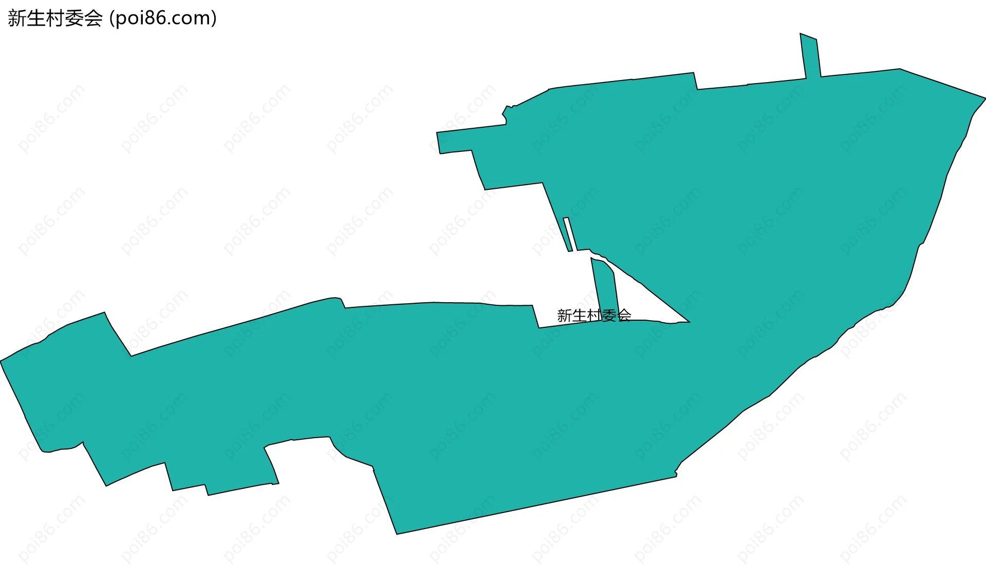 新生村委会边界地图