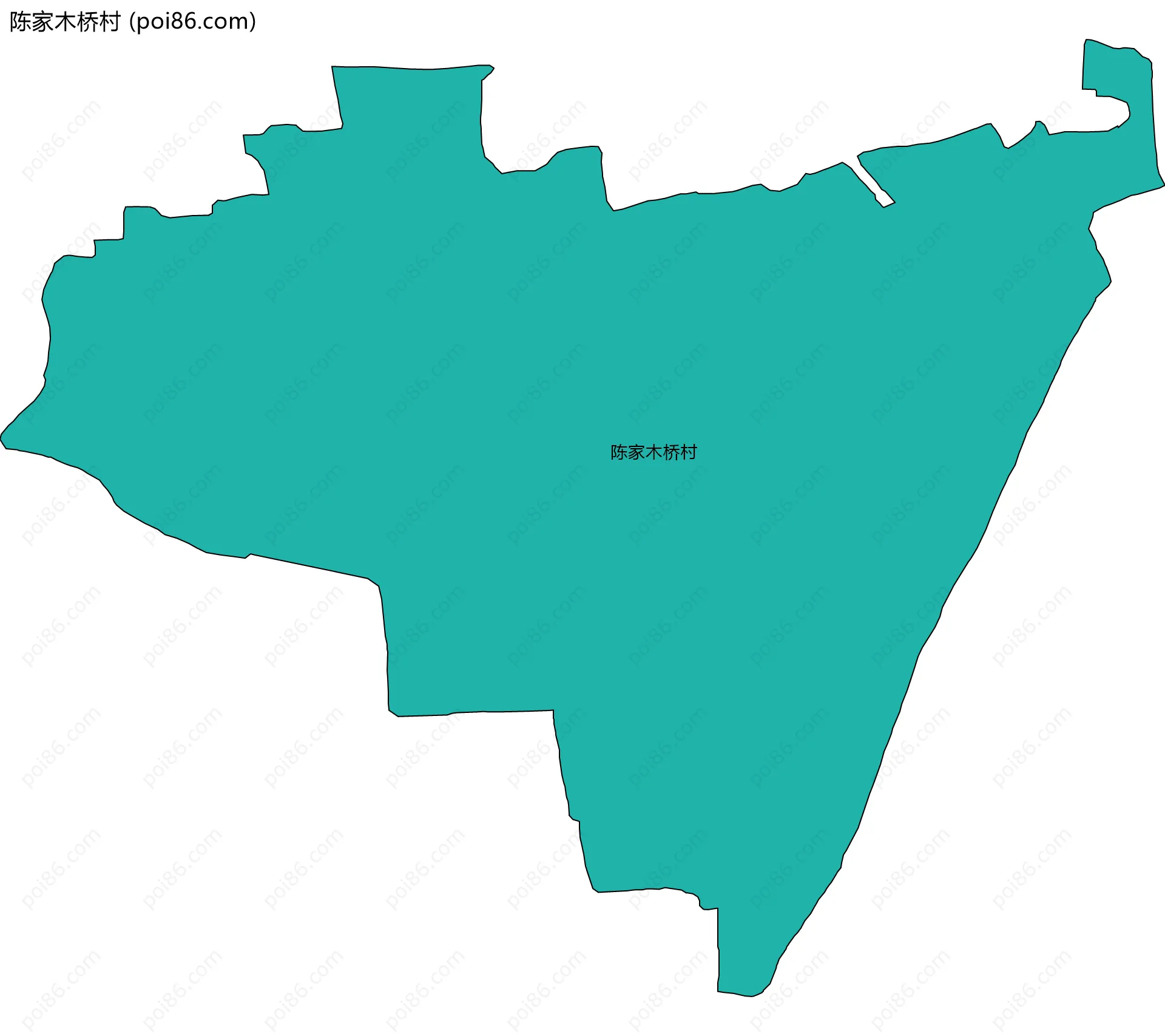 陈家木桥村边界地图