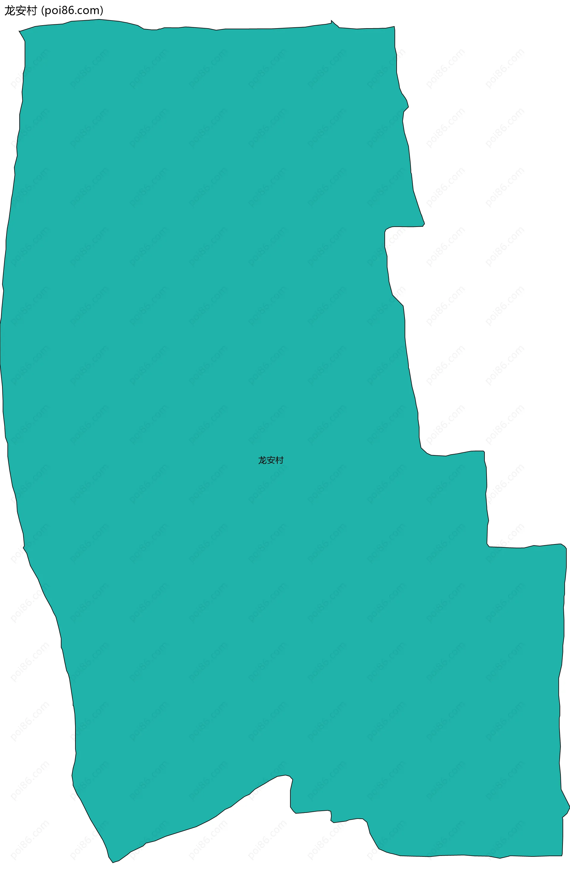 龙安村边界地图