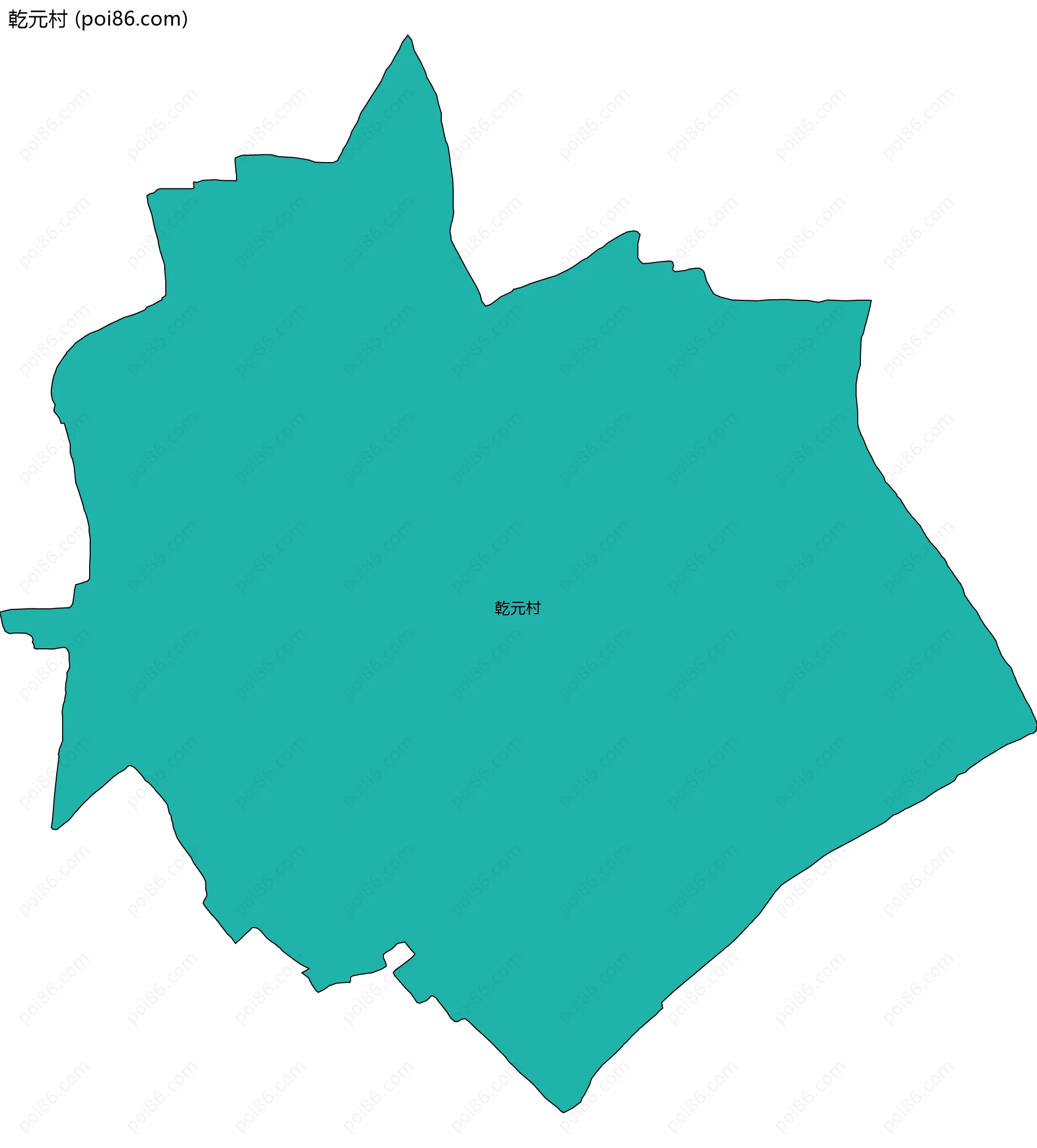 乾元村边界地图